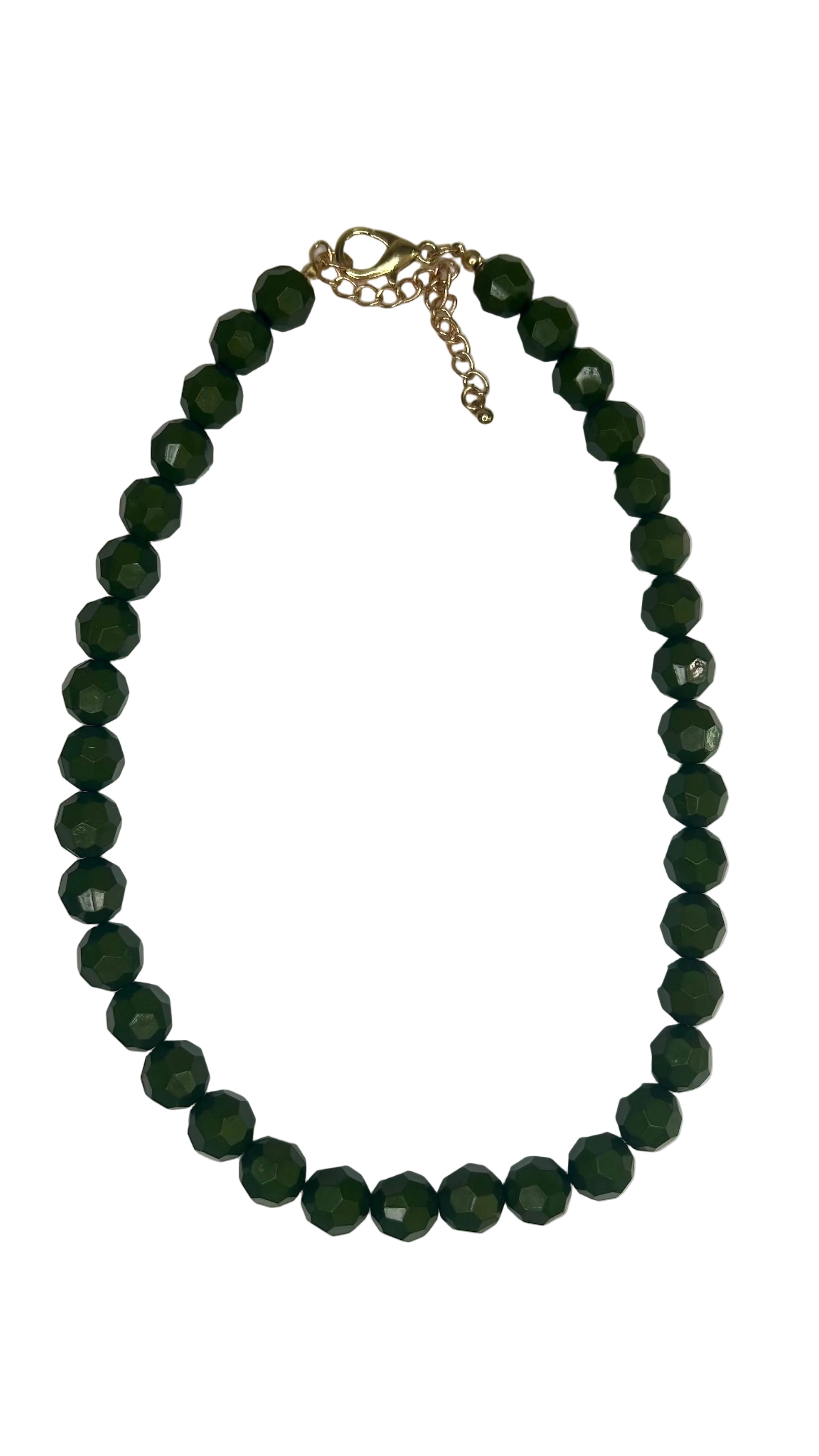 Faceted 11mm Beaded Necklace 18"