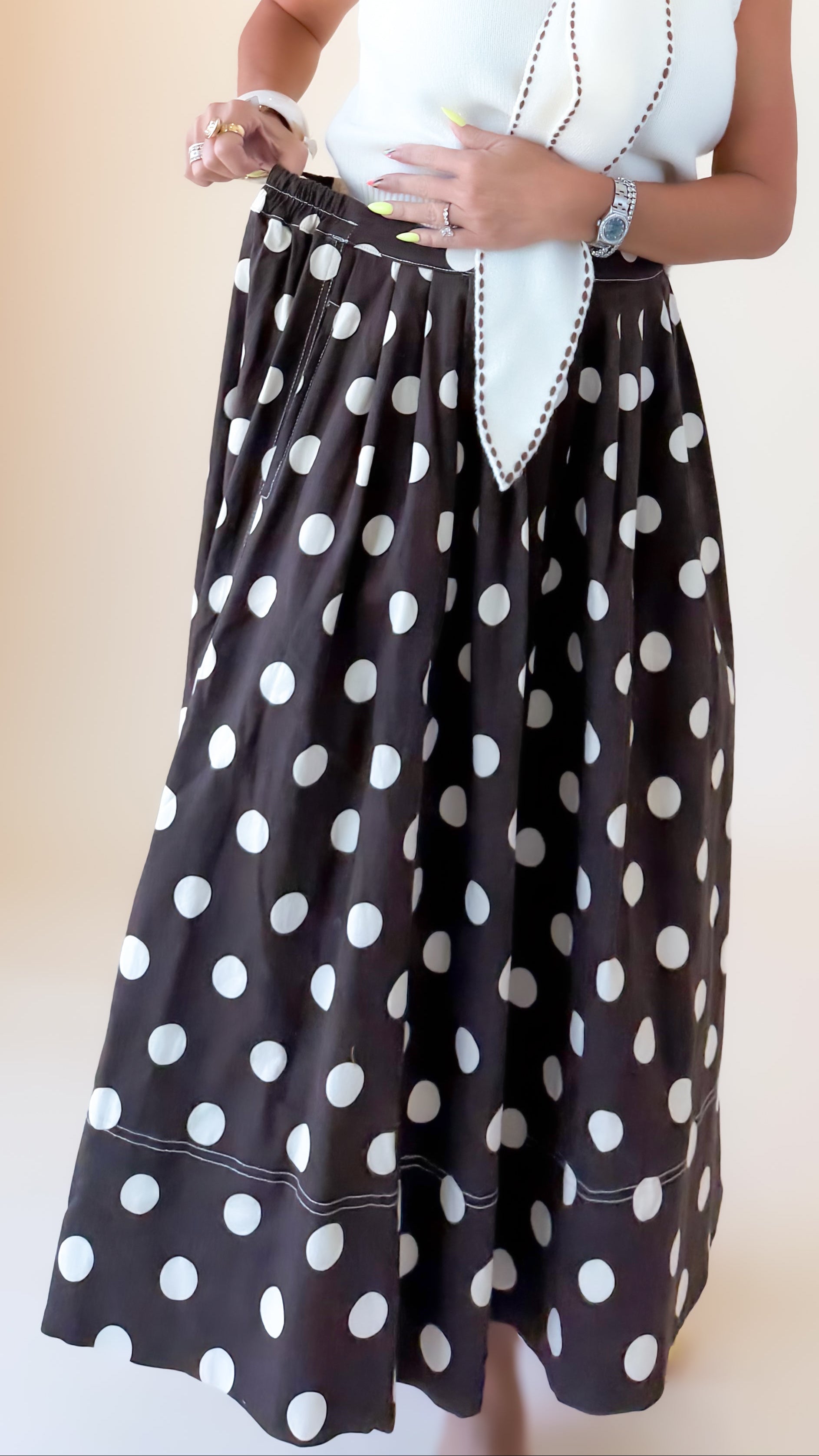 Melody Maxi Skirt/Brown