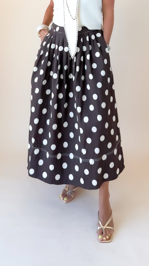 Melody Maxi Skirt/Brown