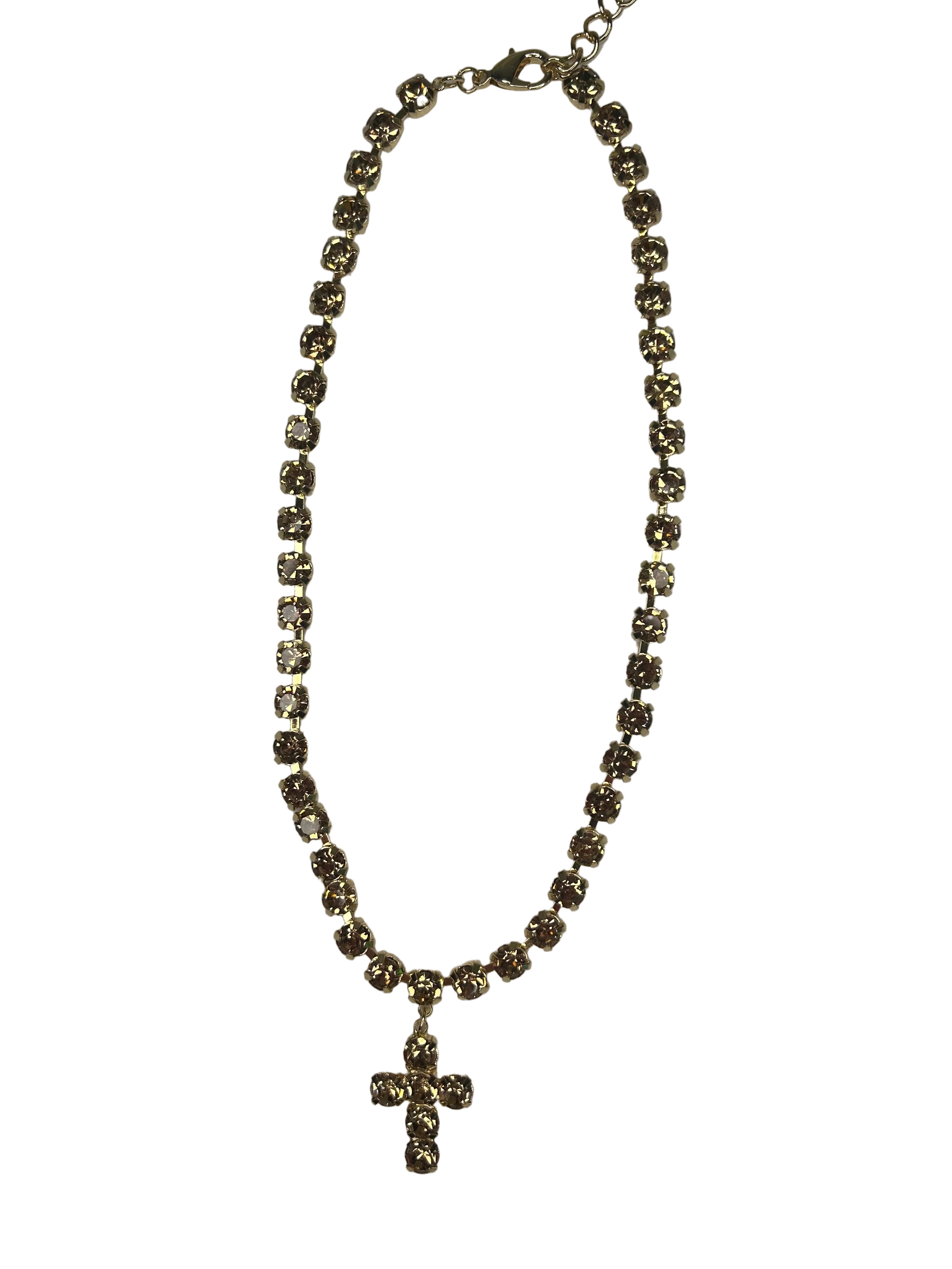 Rhinestone Cross Necklace
