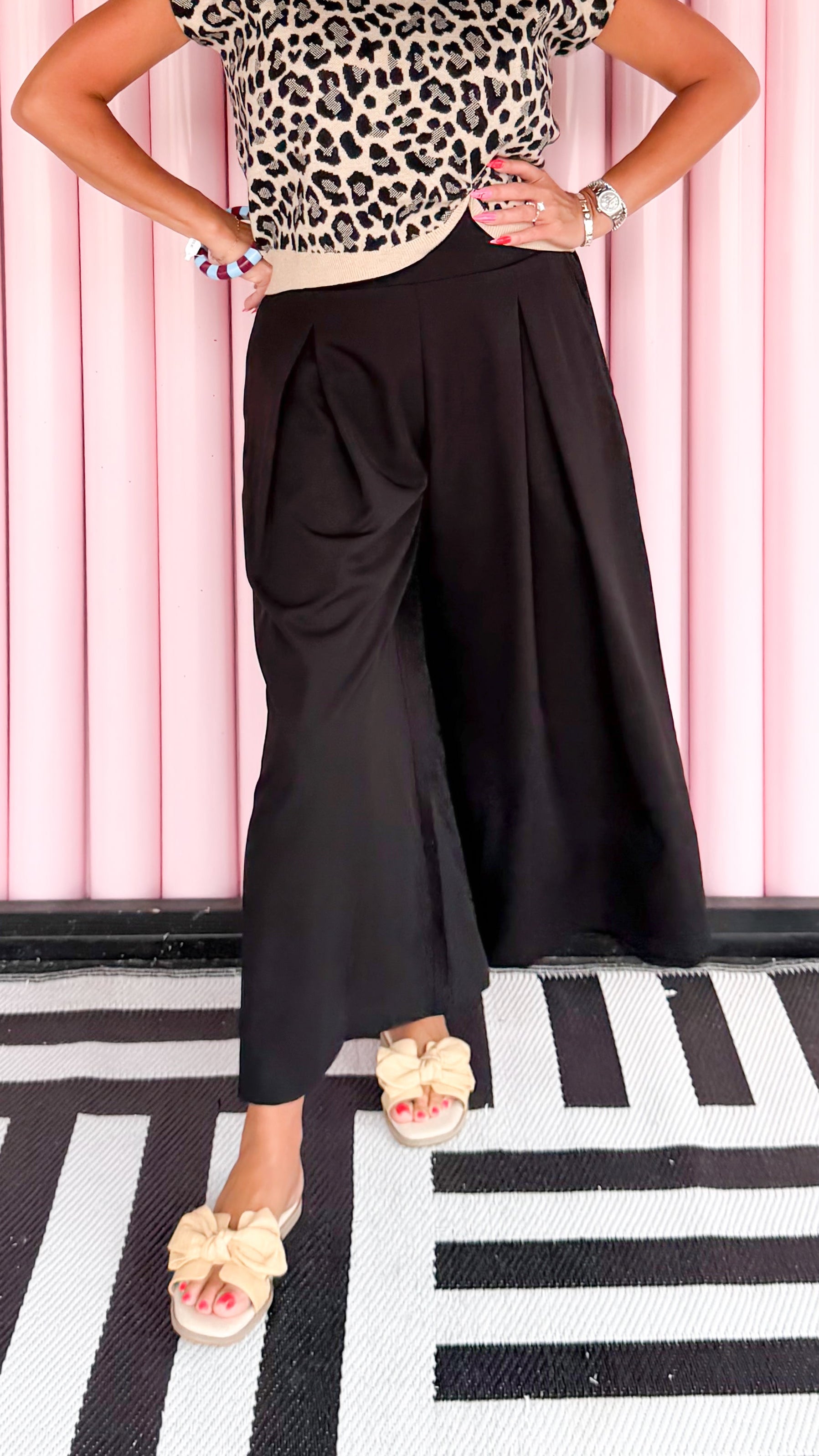 Amanda Cropped Pants/Black