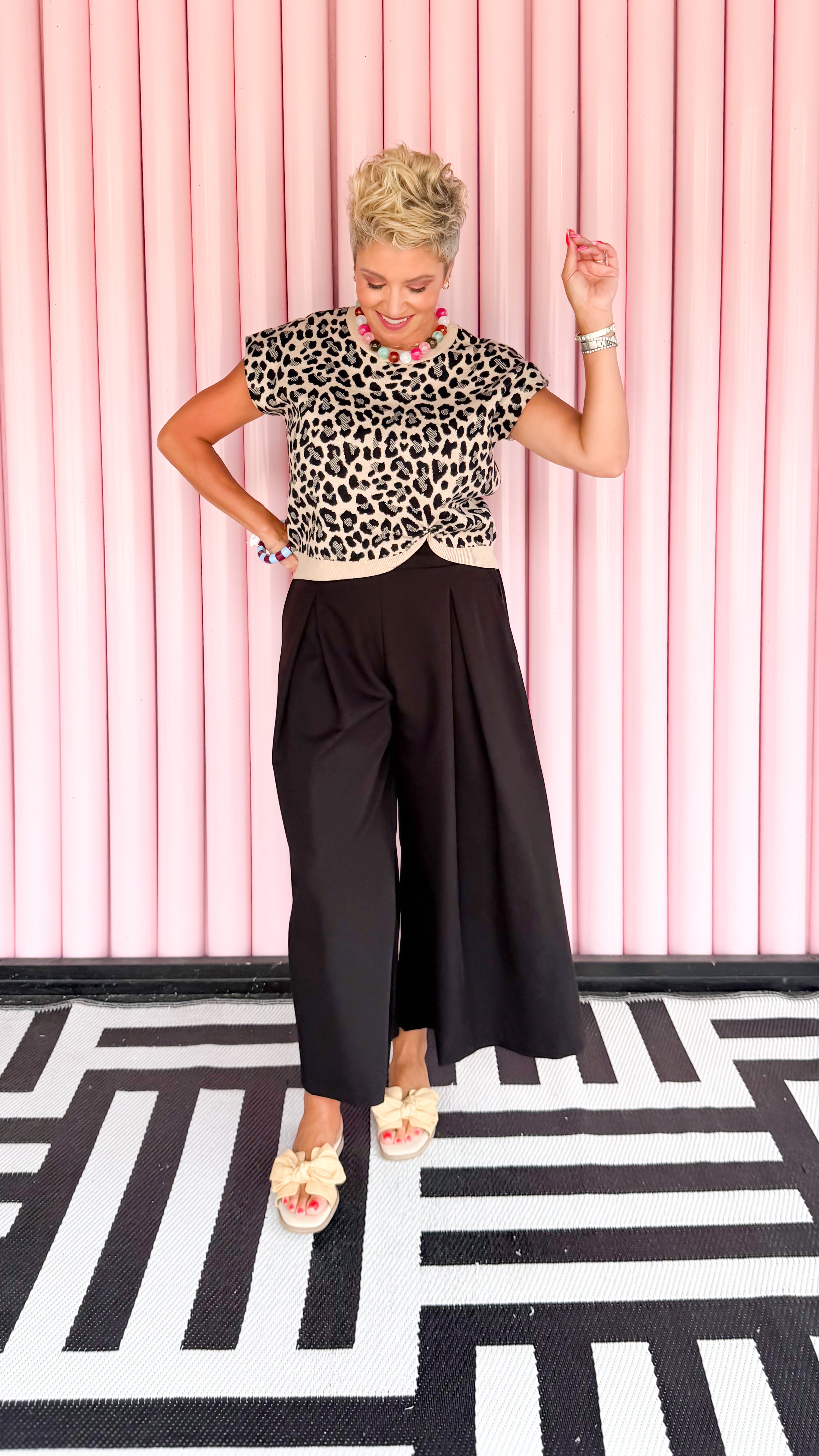 Amanda Cropped Pants/Black
