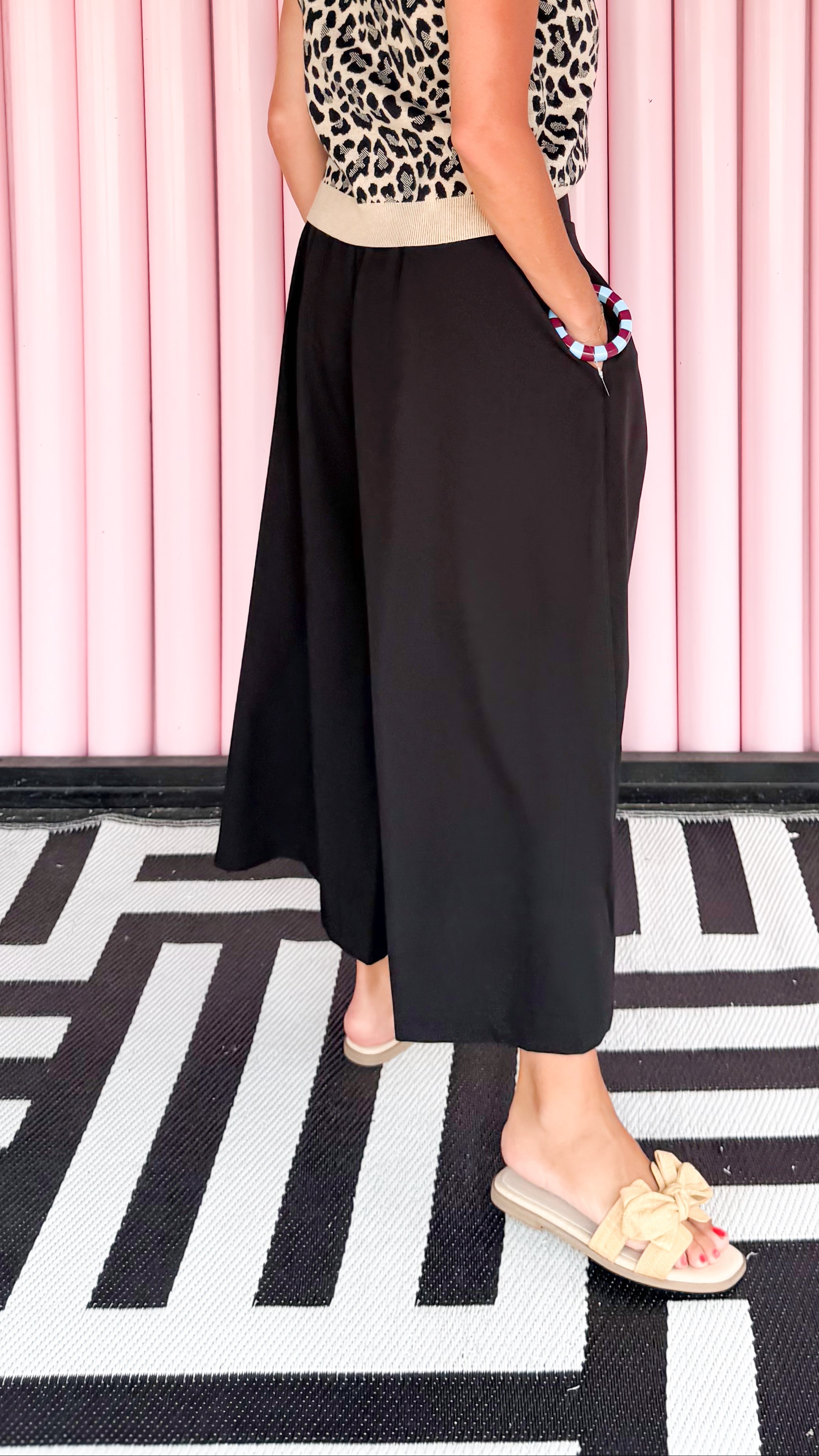 Amanda Cropped Pants/Black