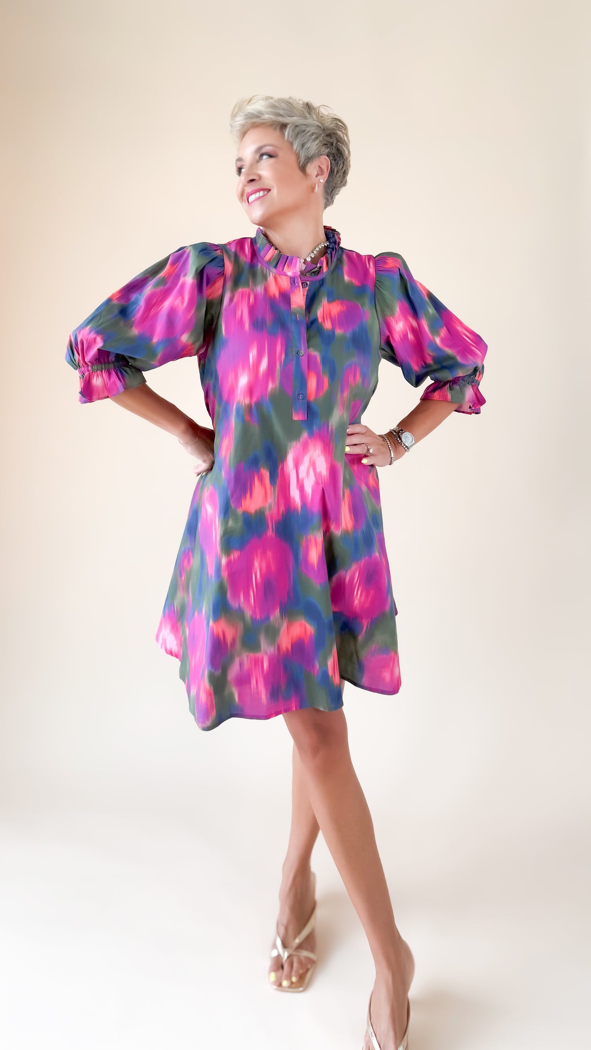 Collette Mini Dress/Pink