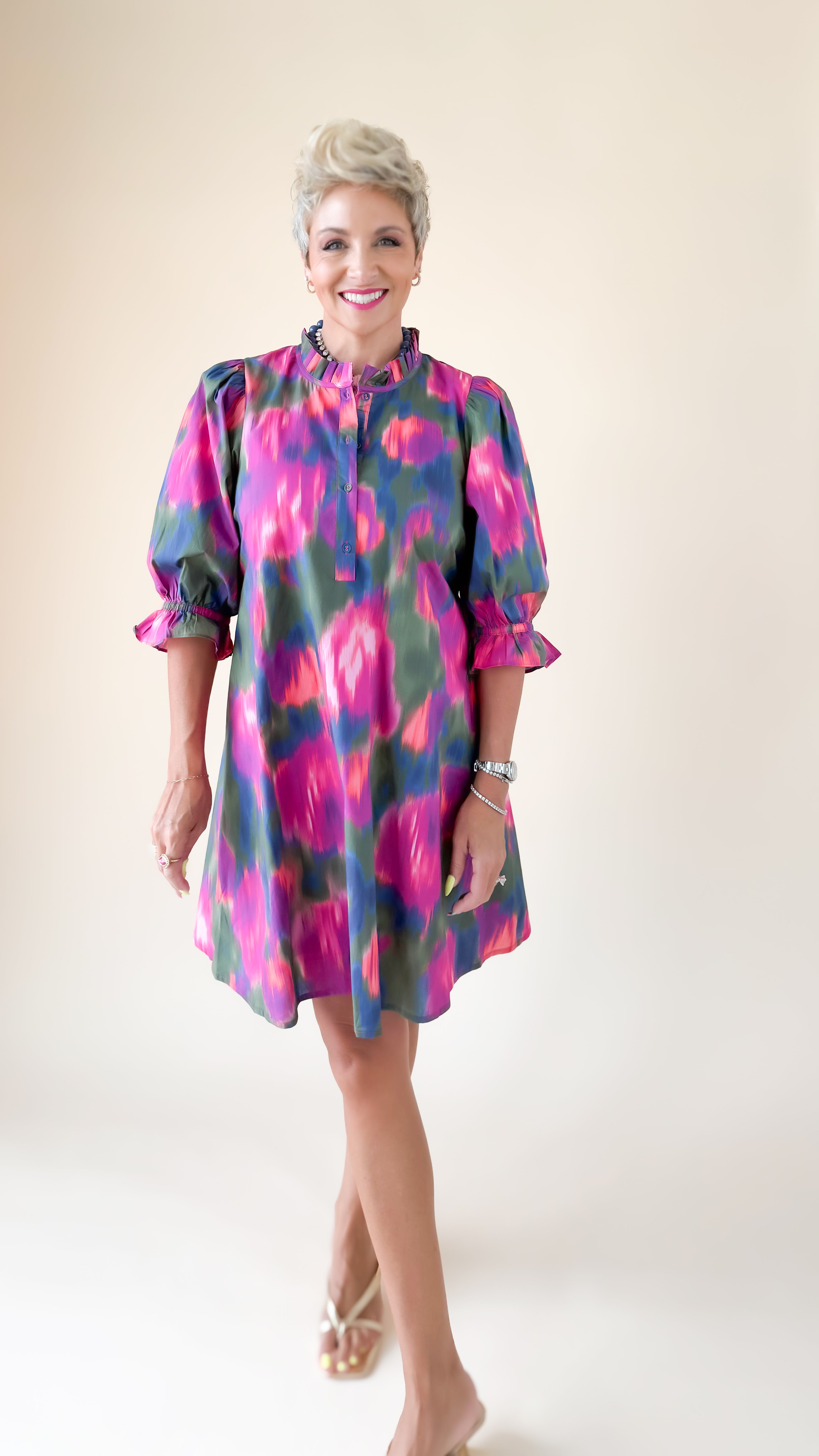 Collette Mini Dress/Pink