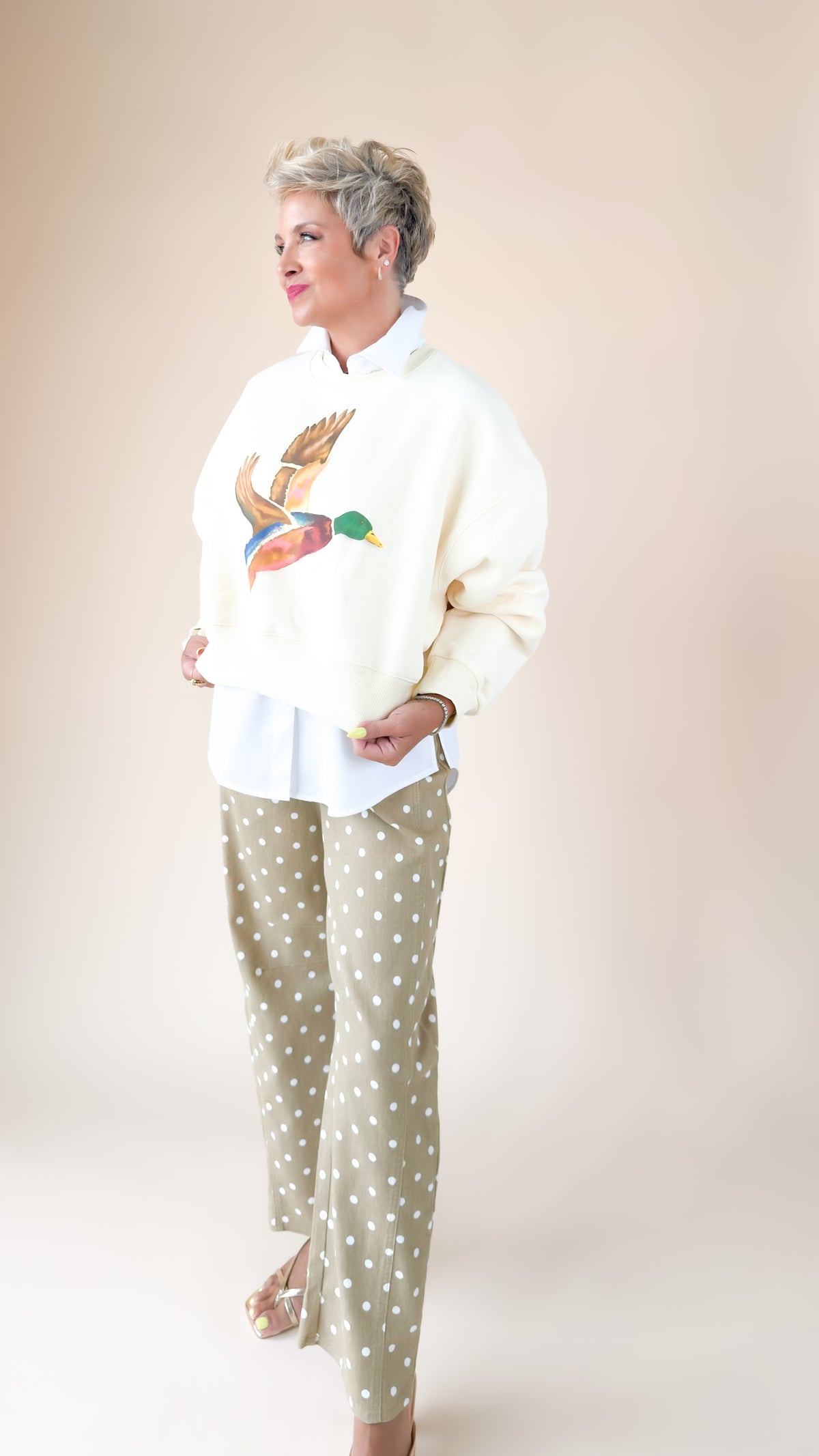 Flying Mallard Crop Sweatshirt