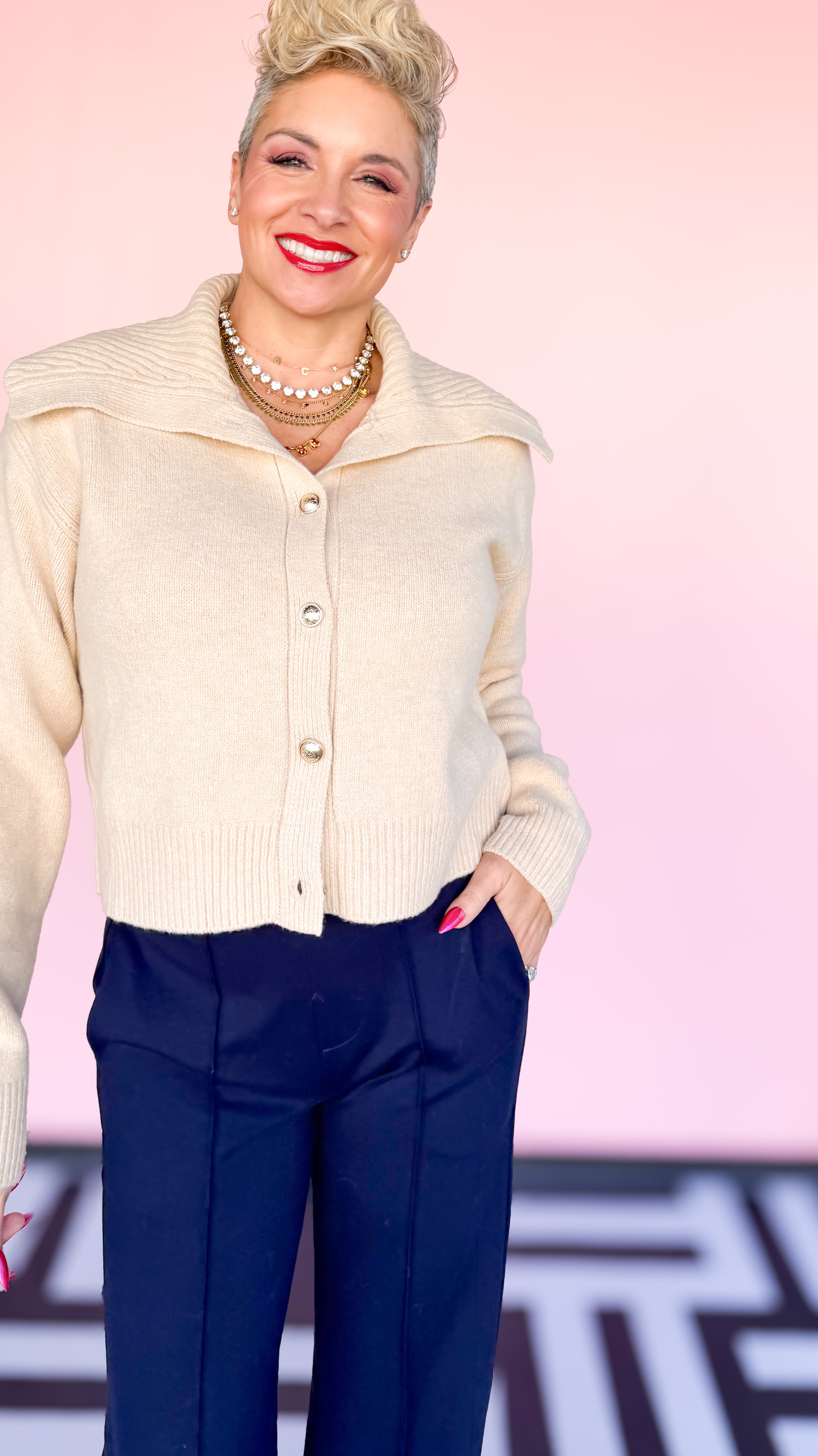 Holmen Cardigan Macaroon