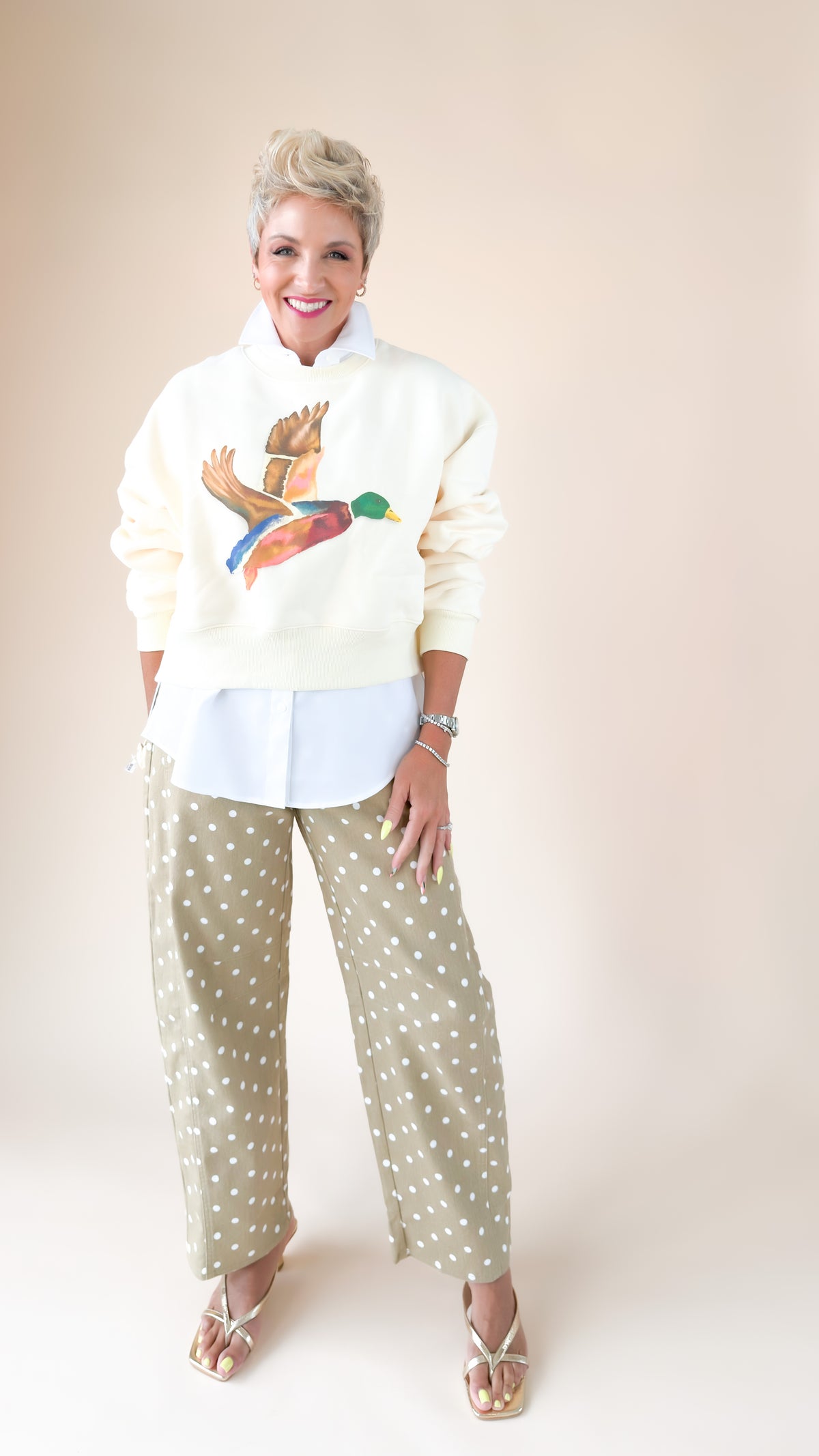 Flying Mallard Crop Sweatshirt