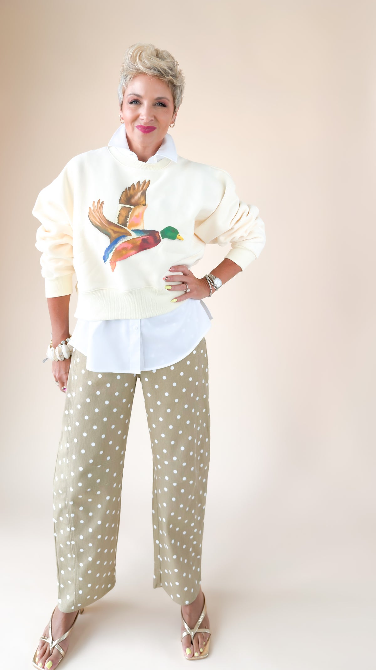 Flying Mallard Crop Sweatshirt