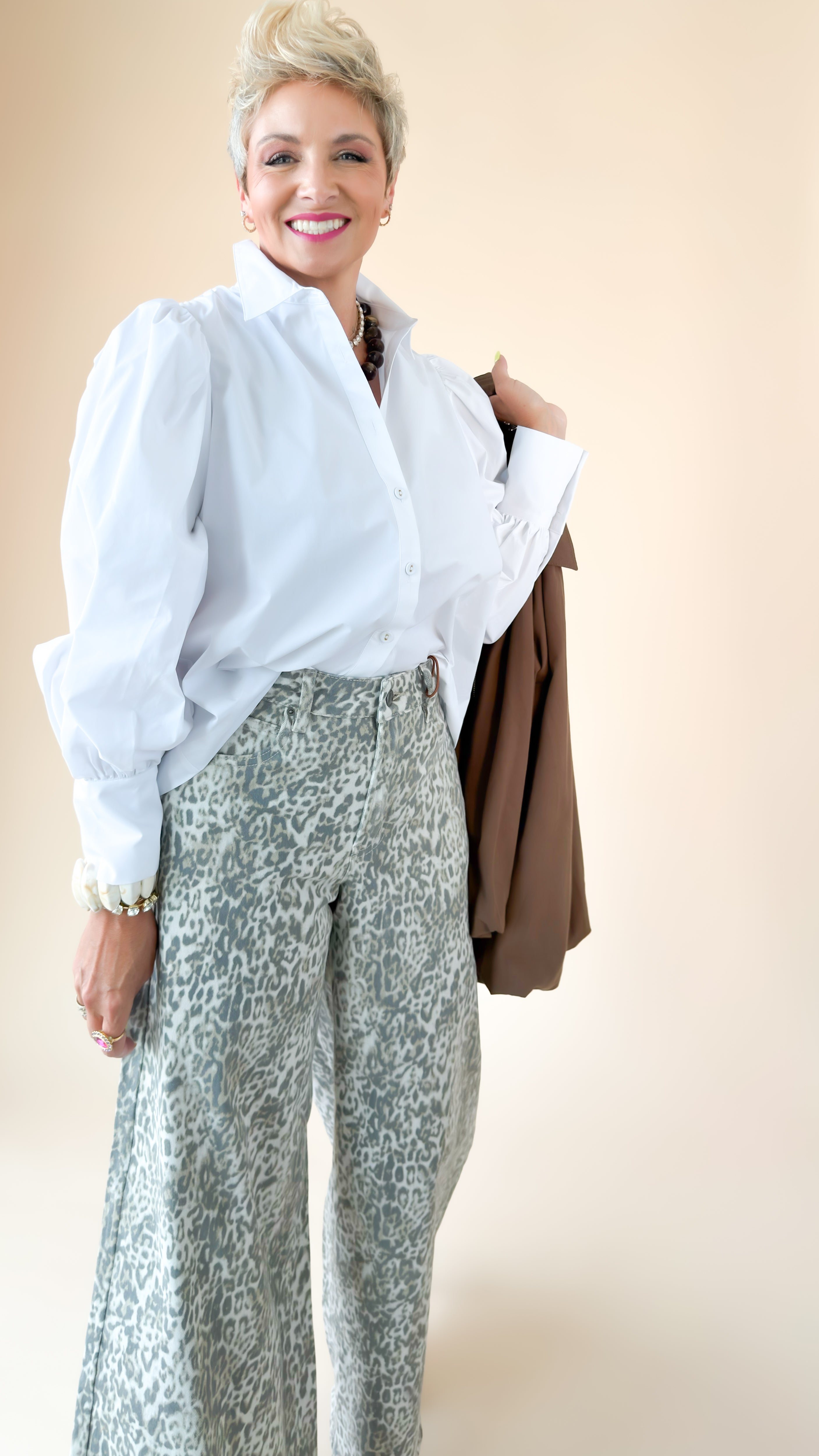 Puff Sleeve Shirt - White