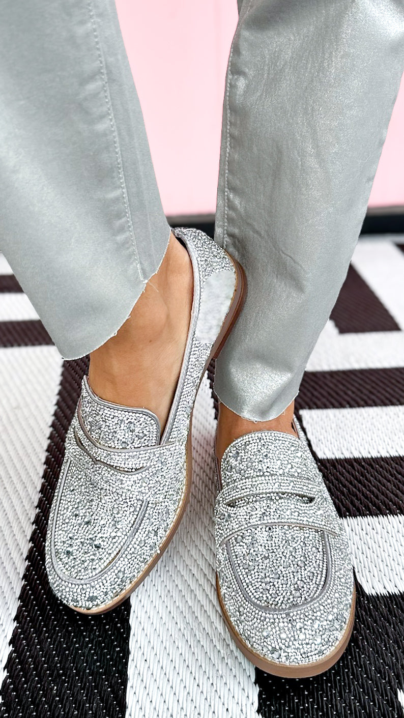 Rhinestone Loafer Shoes