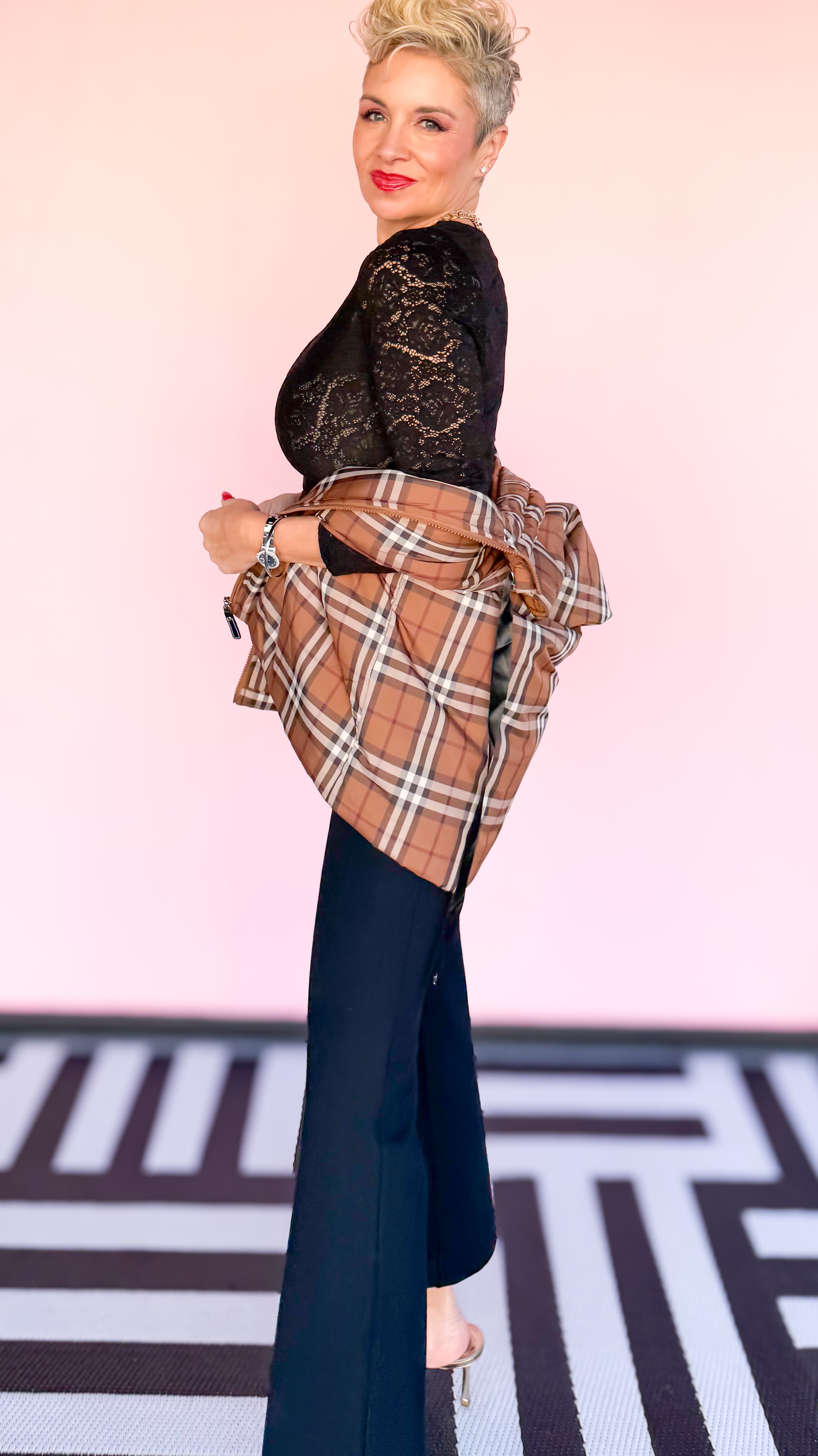 Nightfall Lace V-Neck Bodysuit/Black