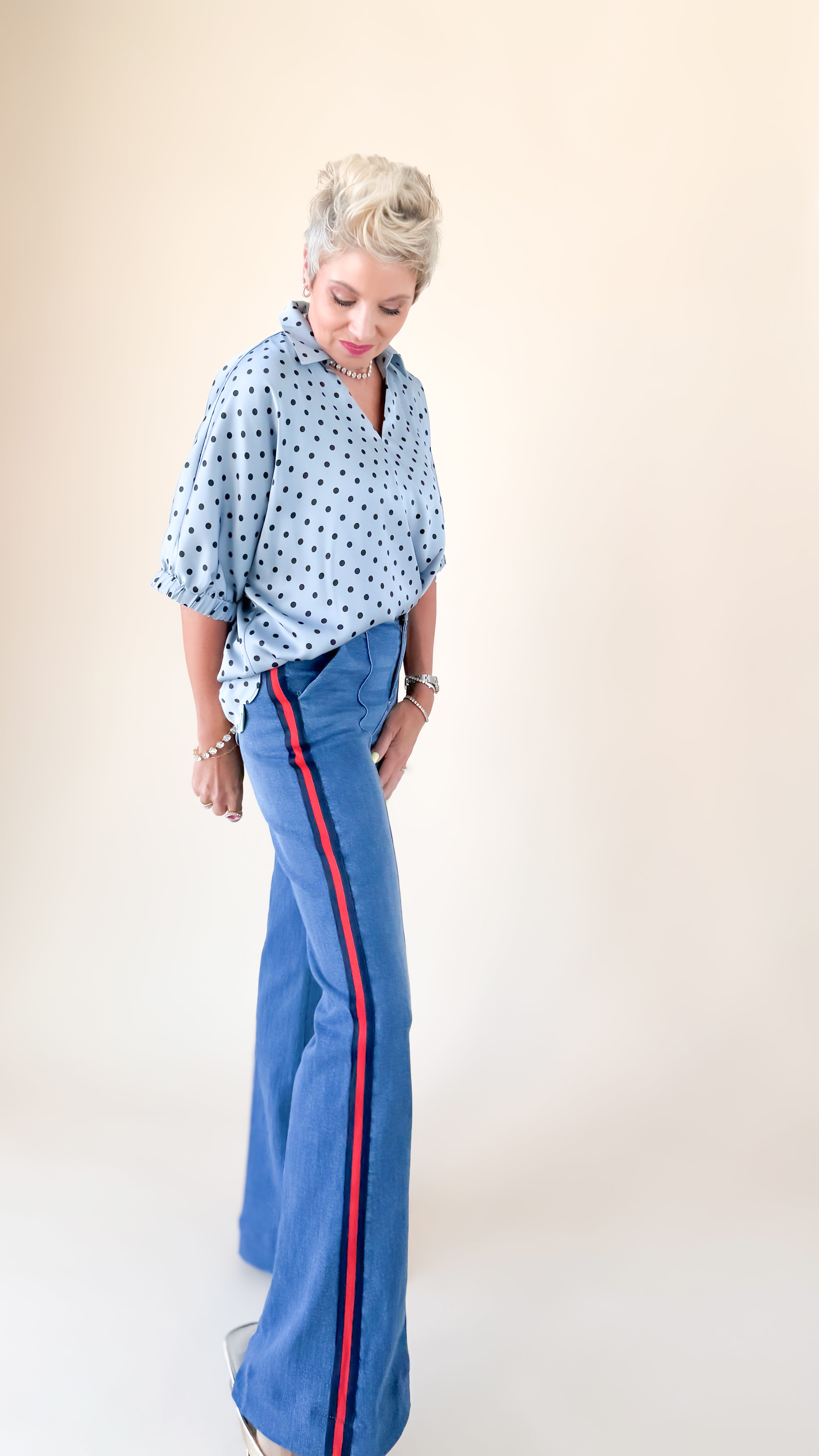 Florence Jeans Side Stripe - Medieval