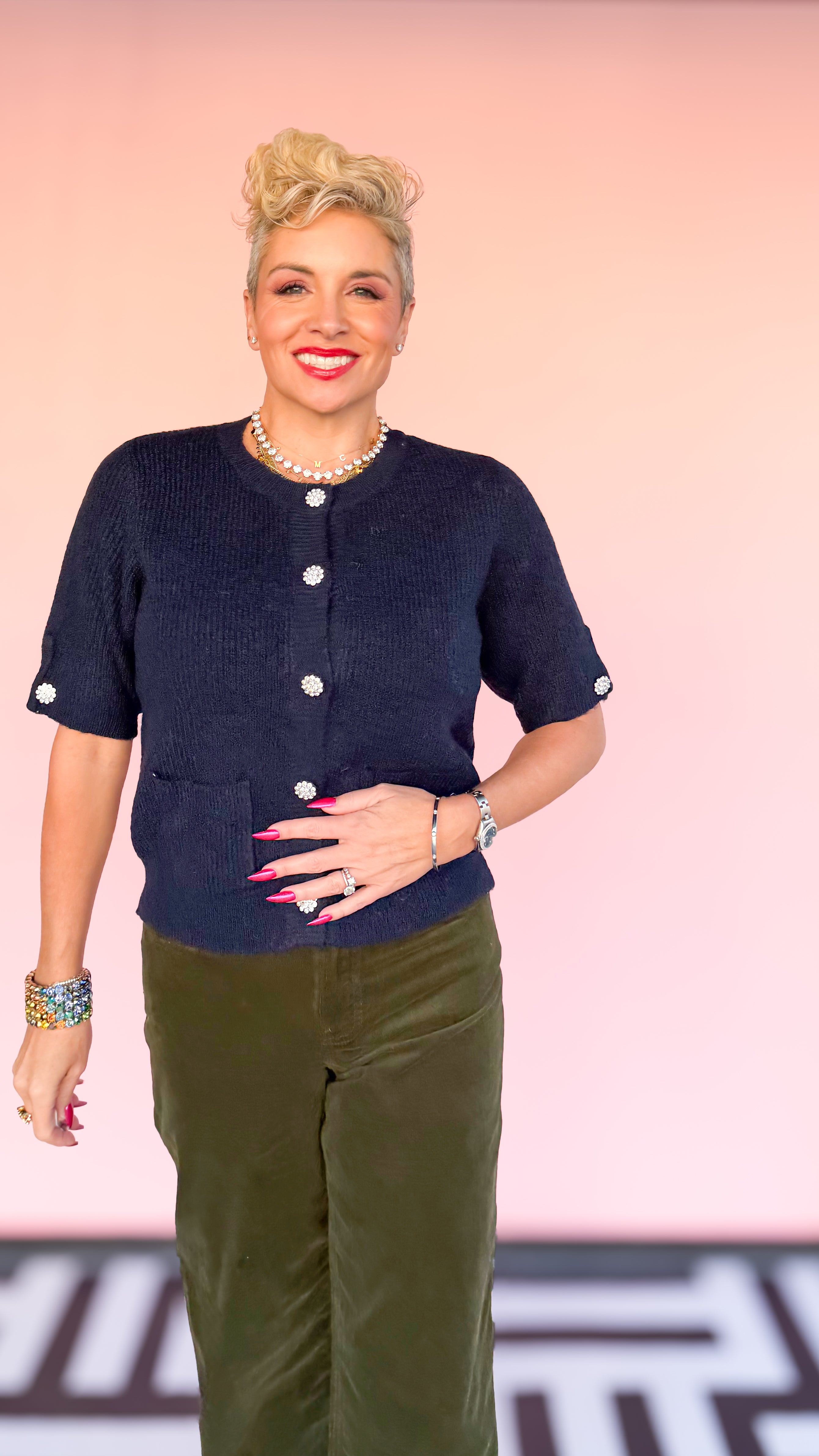 Short Sleeve Cardi Sweater