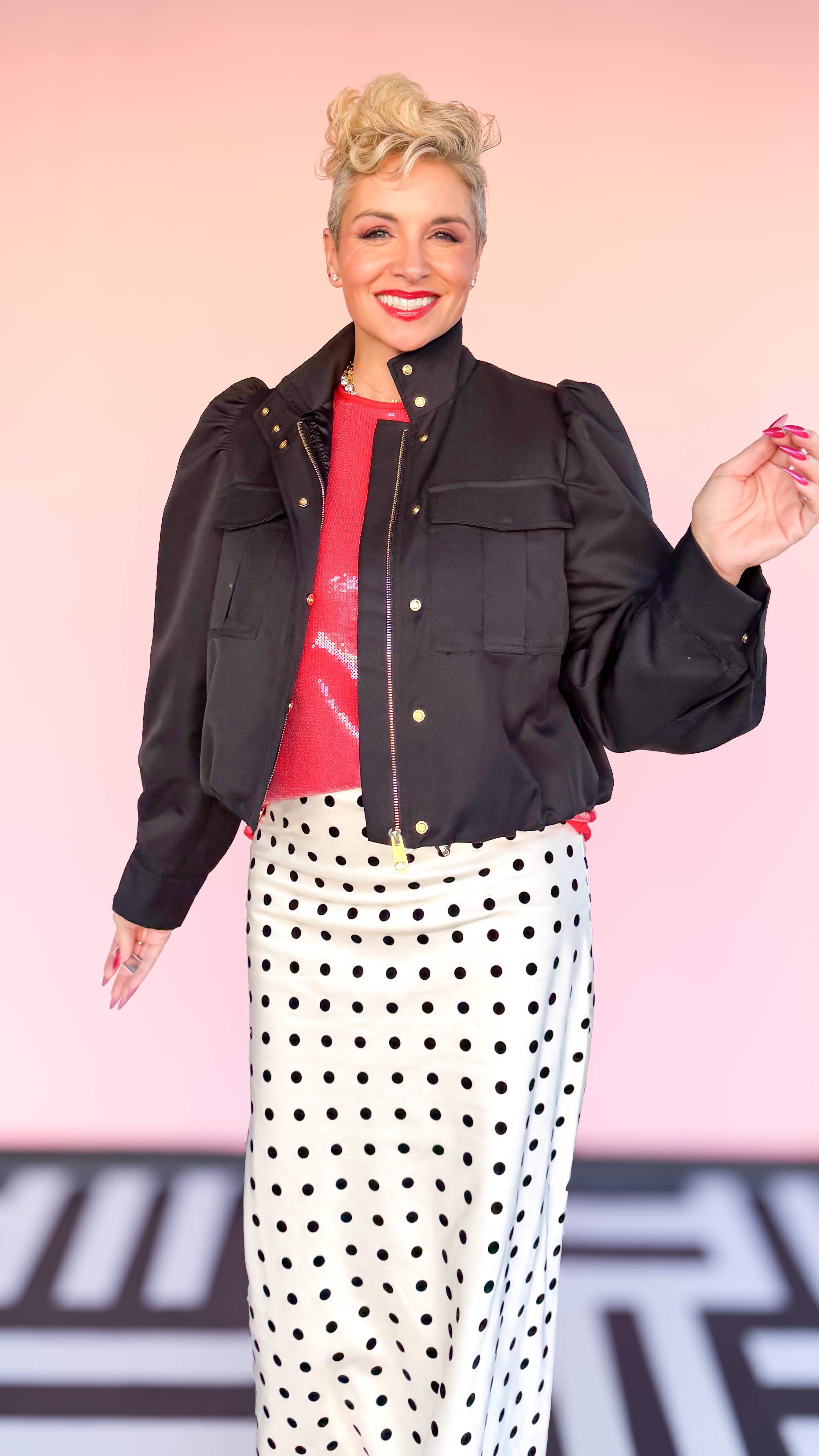 Technical Drawstring Bomber Jacket/Black