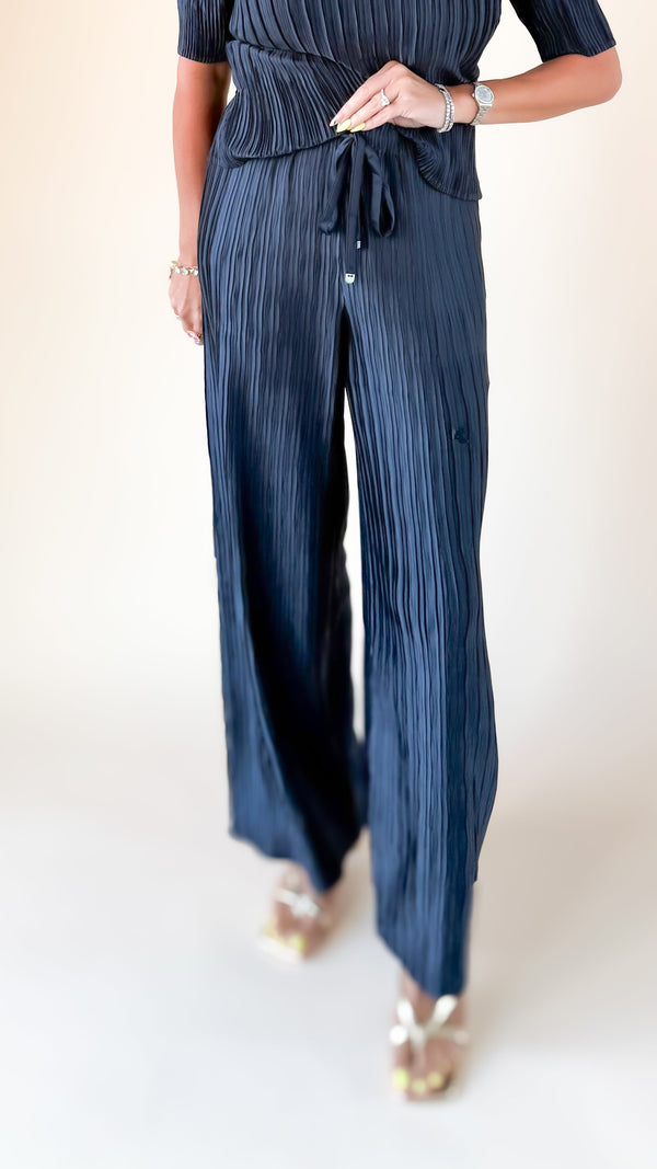 Bridget Plissé Pants/Navy