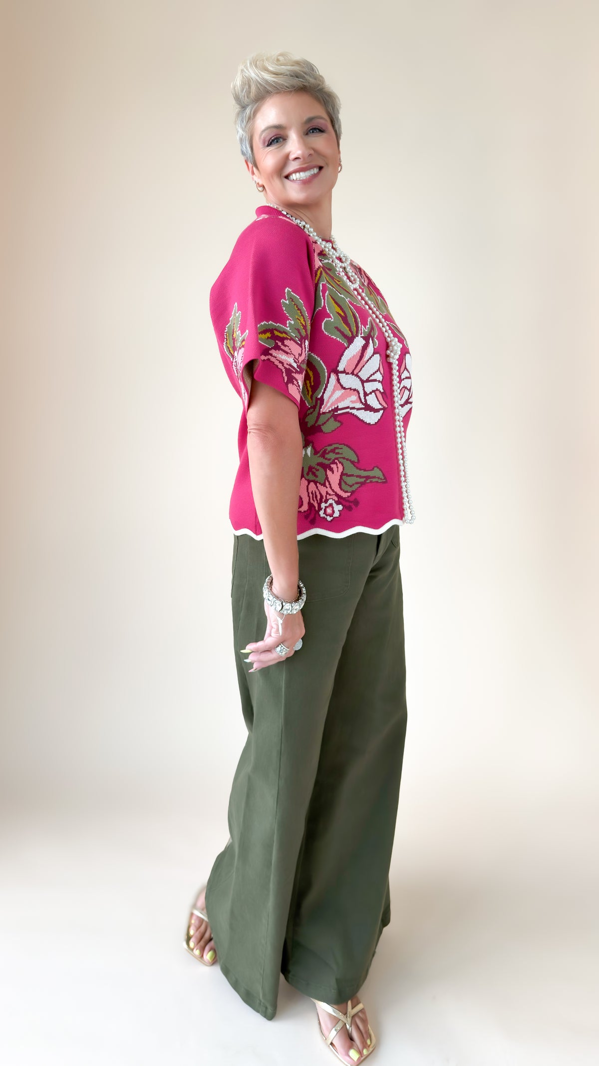 Willow Wide Leg Jeans/Olive