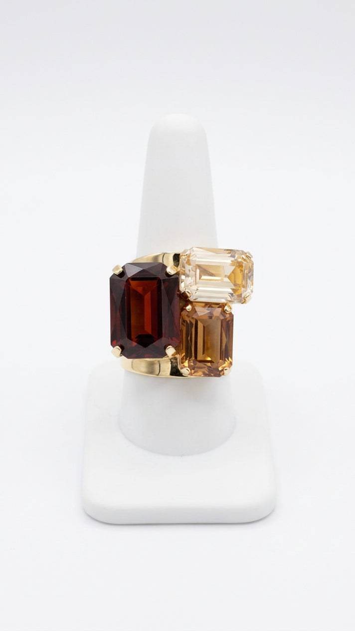 Triple Rhinestone Statement Ring/Browns