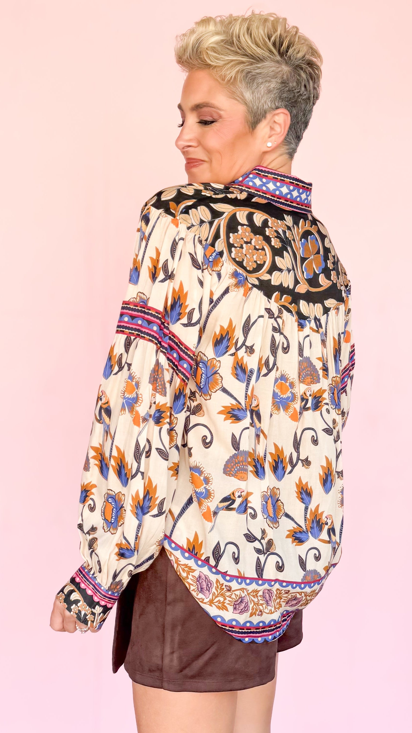 Rahema Drop Shoulder Top/Multi - The BLVD