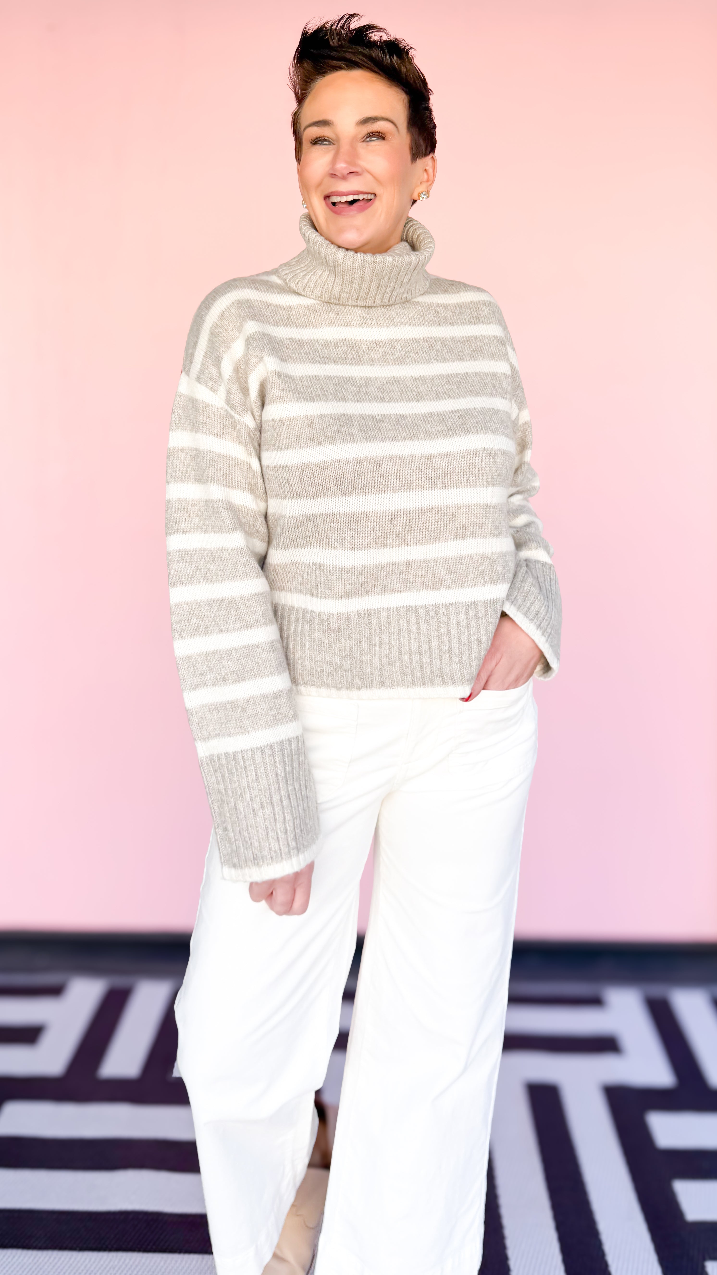 Josephine Stripe Turtleneck