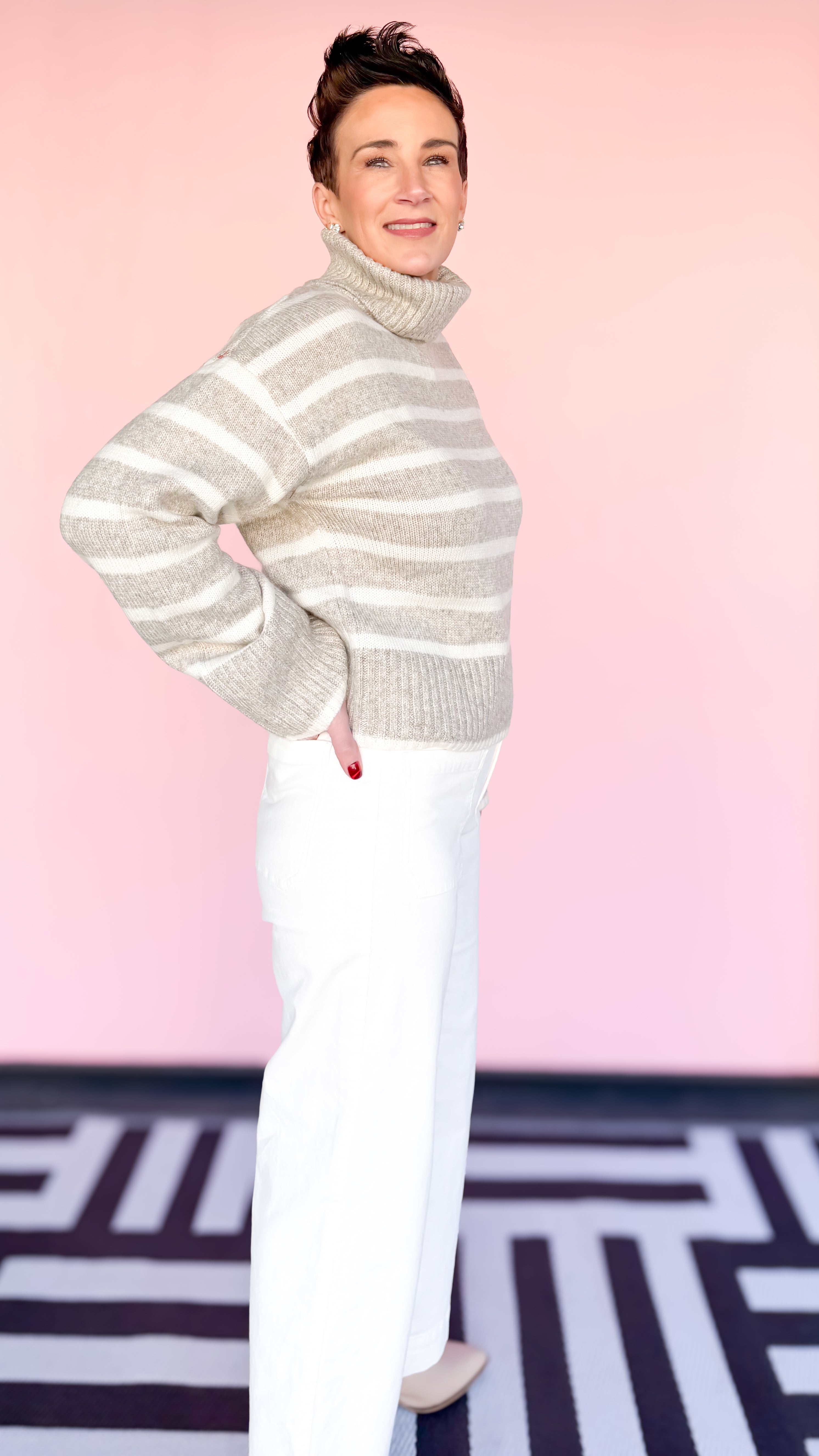 Josephine Stripe Turtleneck