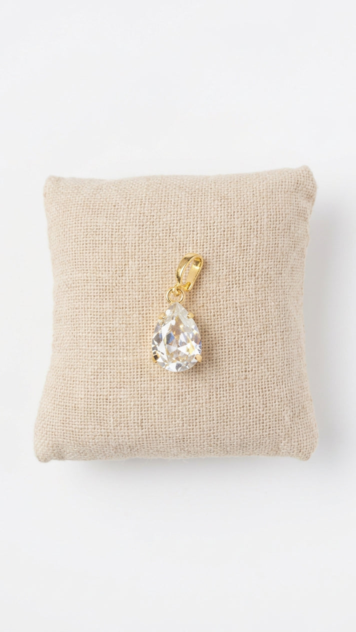 Pear Clear Rhinestone Pendant