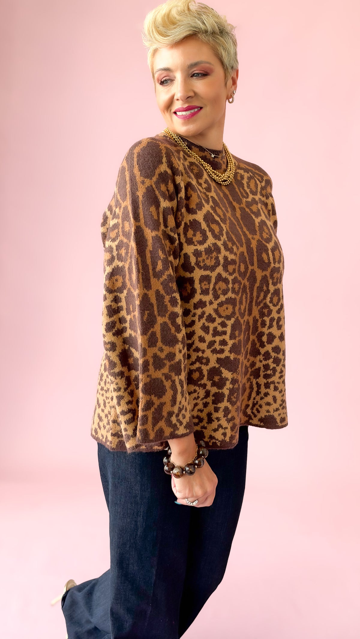 Wild Animal Sweater/Brown