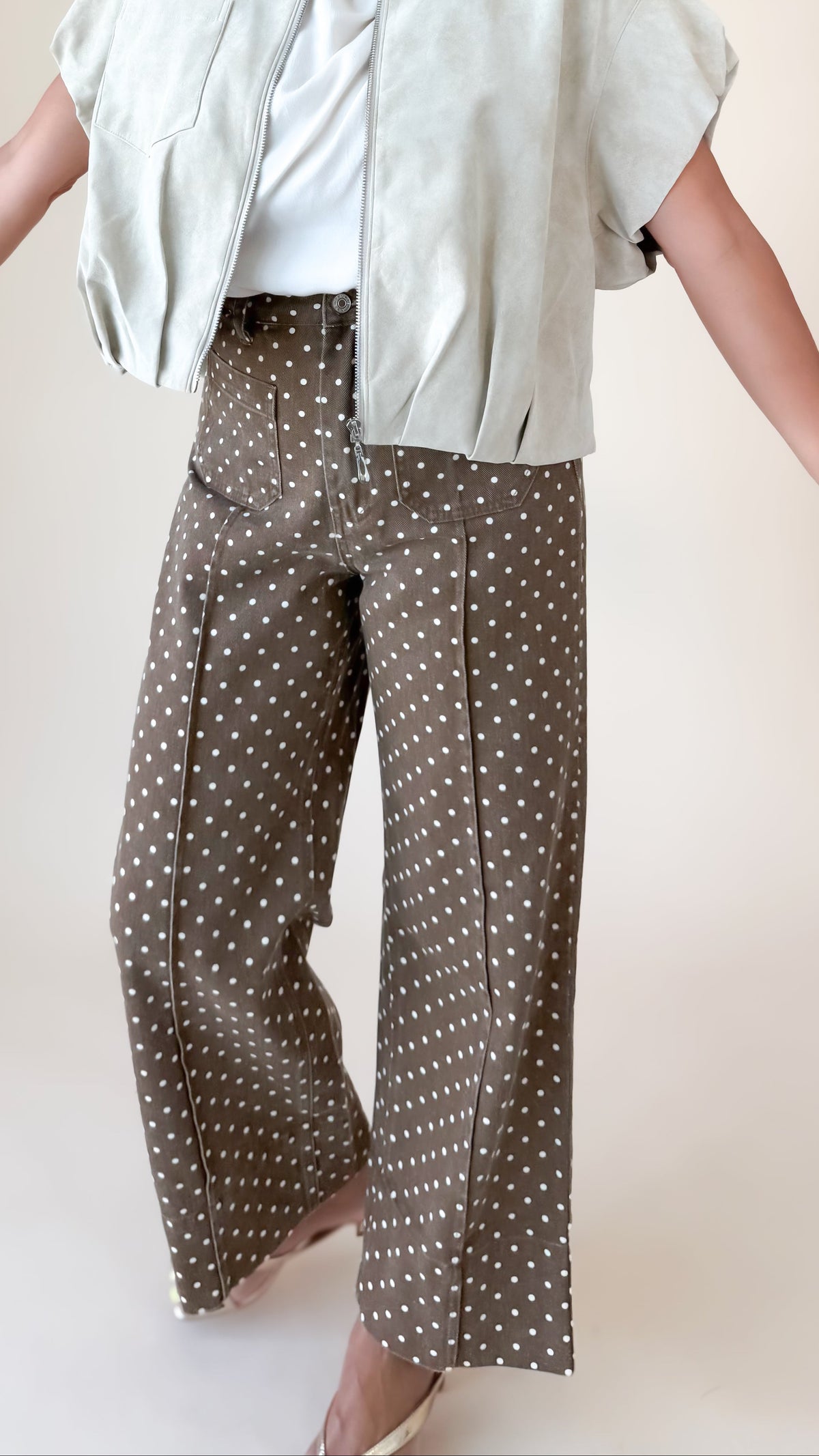 Vera Dot Pants/Brown