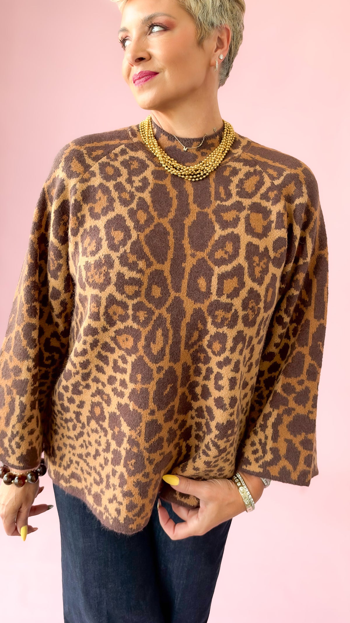 Wild Animal Sweater/Brown