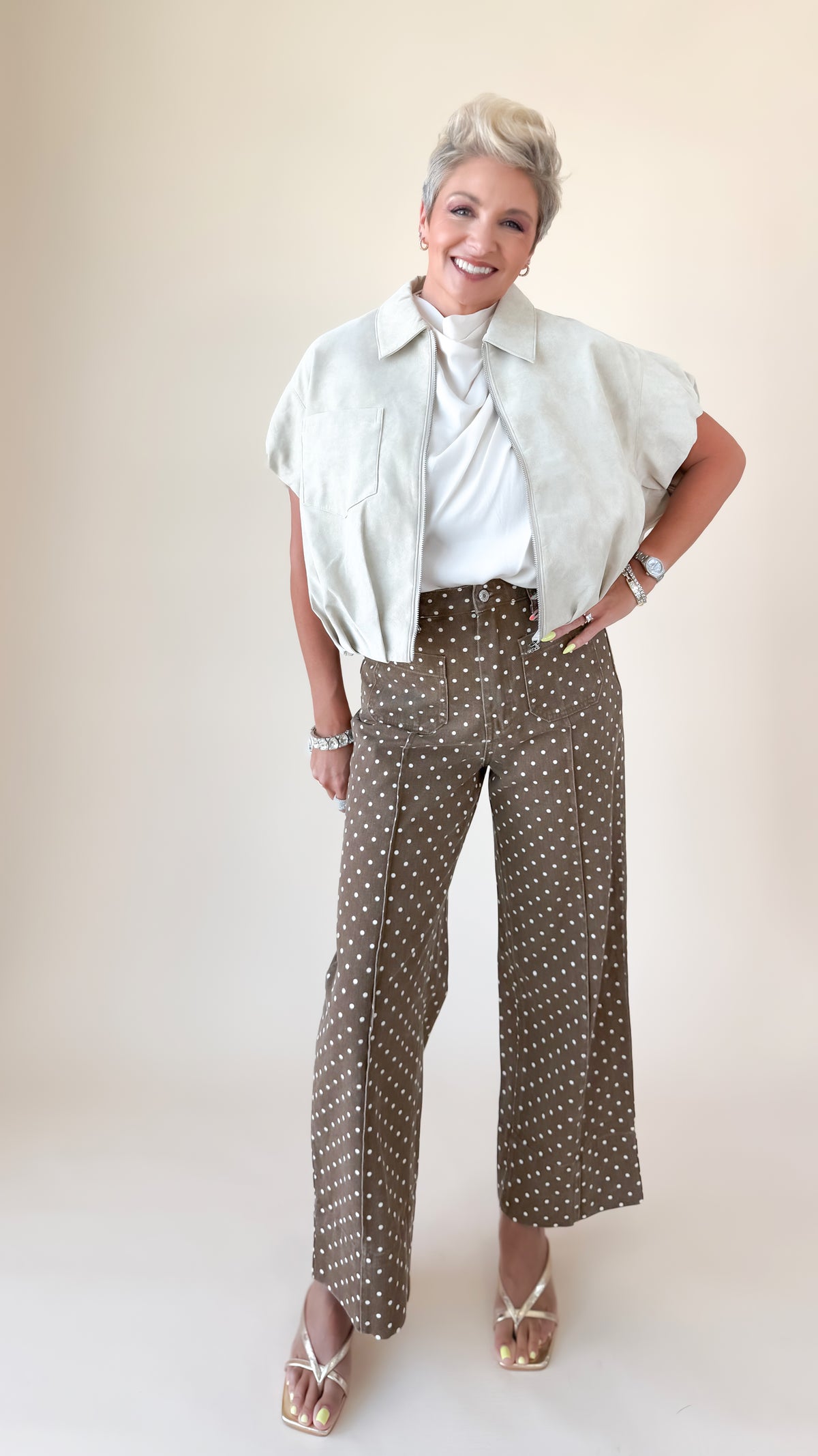 Vera Dot Pants/Brown