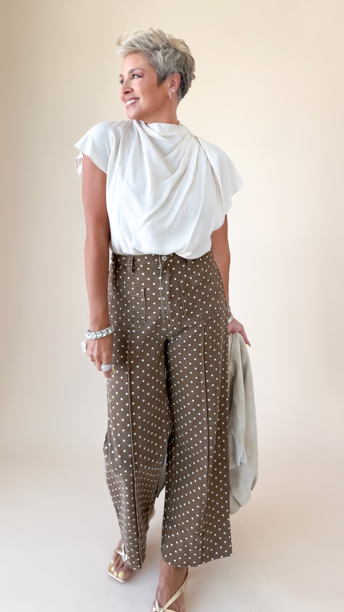 Vera Dot Pants/Brown