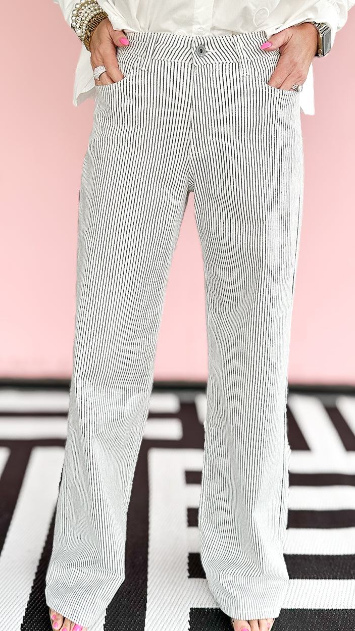 Striped Pant/White