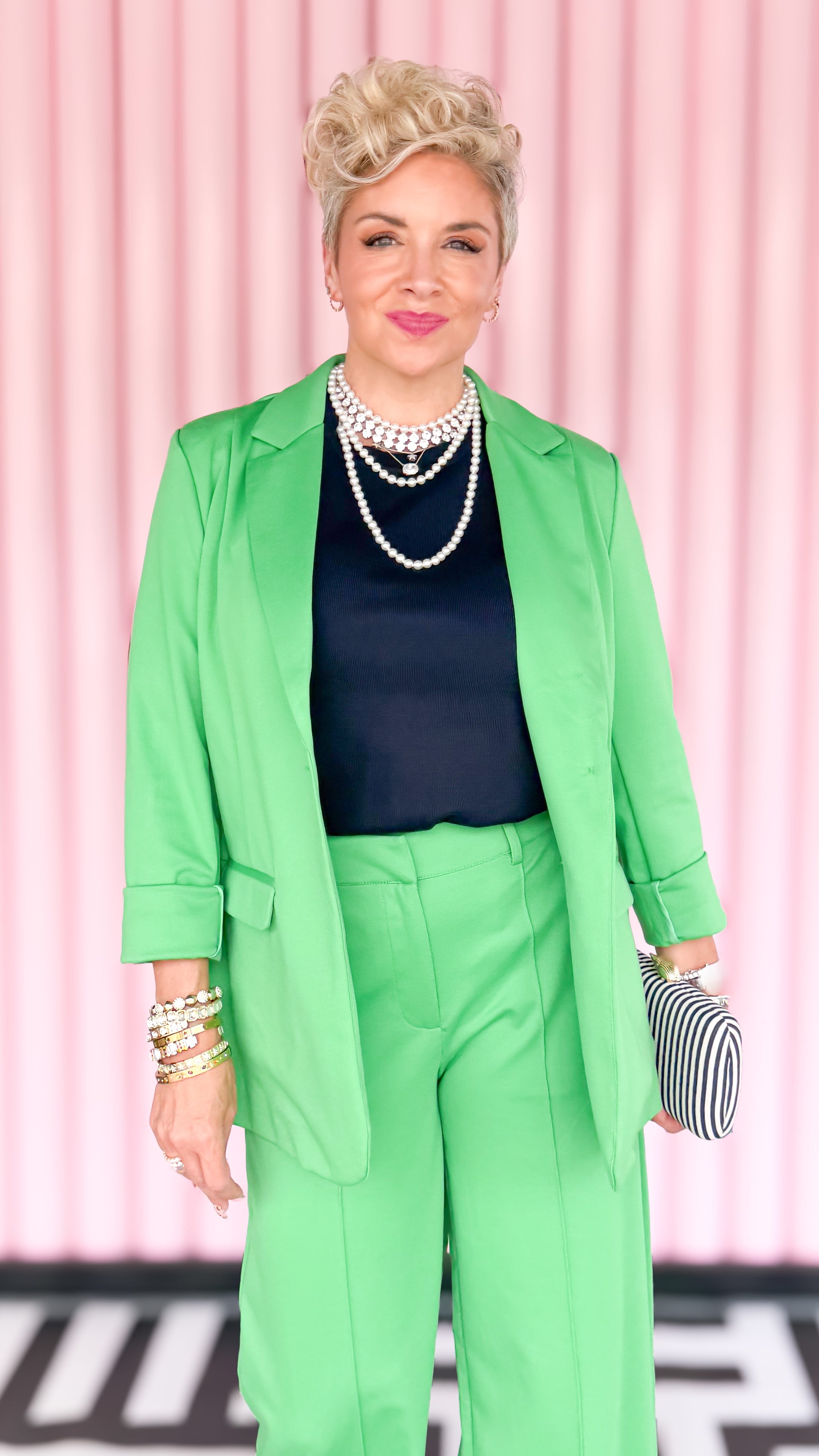 Natalie Knit Blazer/Green