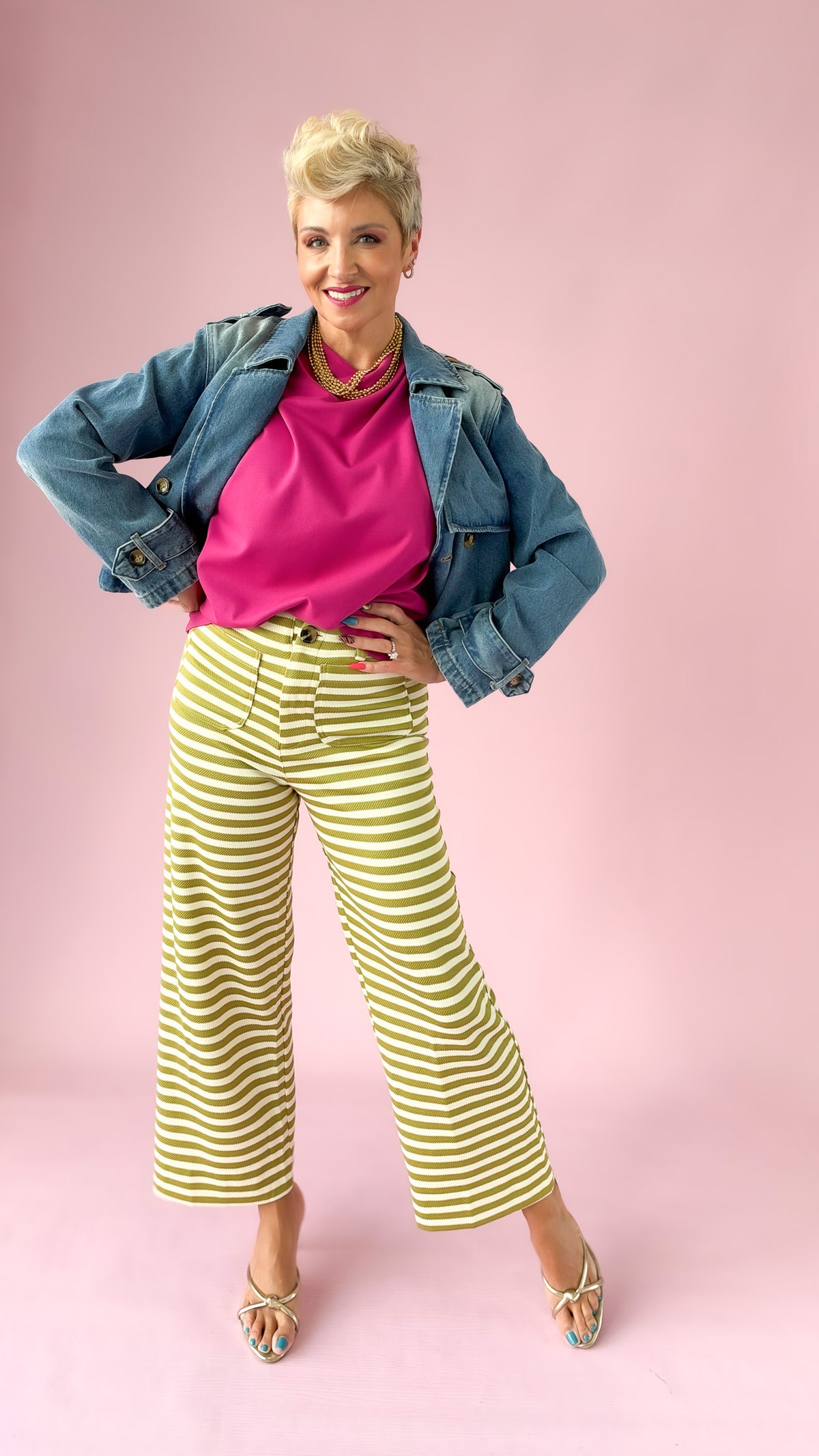 Mock Neck Batwing Top/Pink