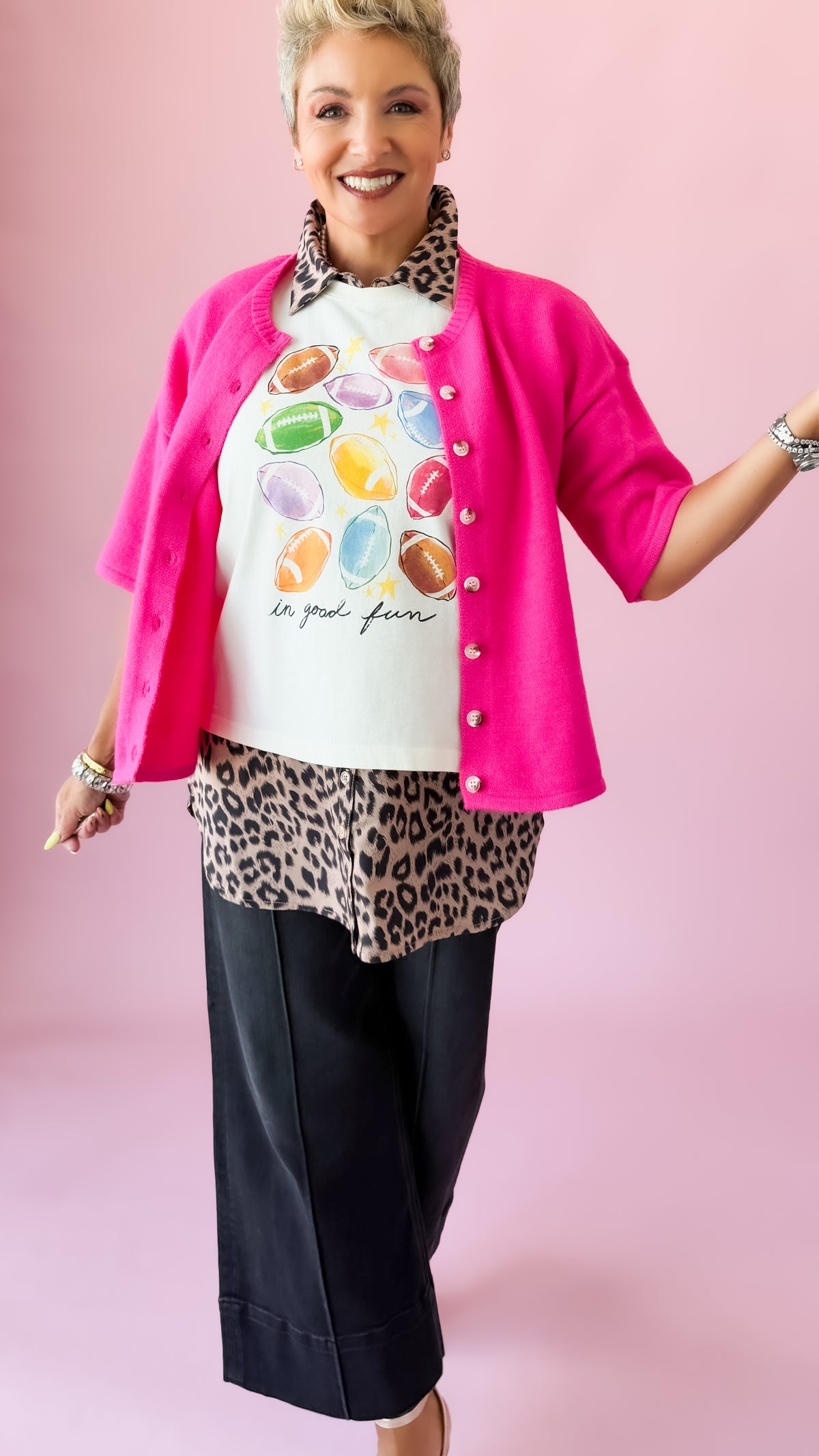 Fuchsia Knit Cardigan