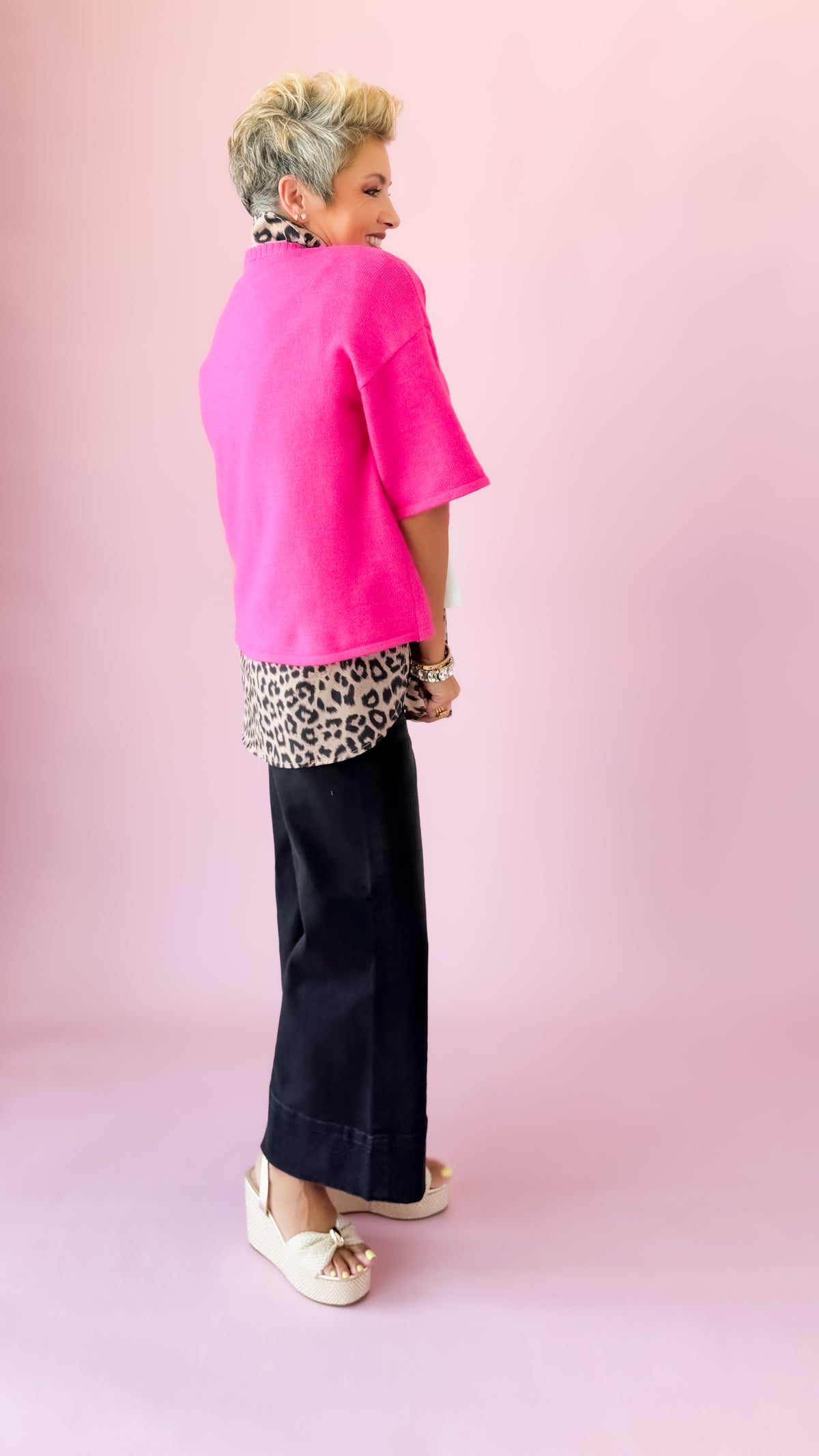 Fuchsia Knit Cardigan