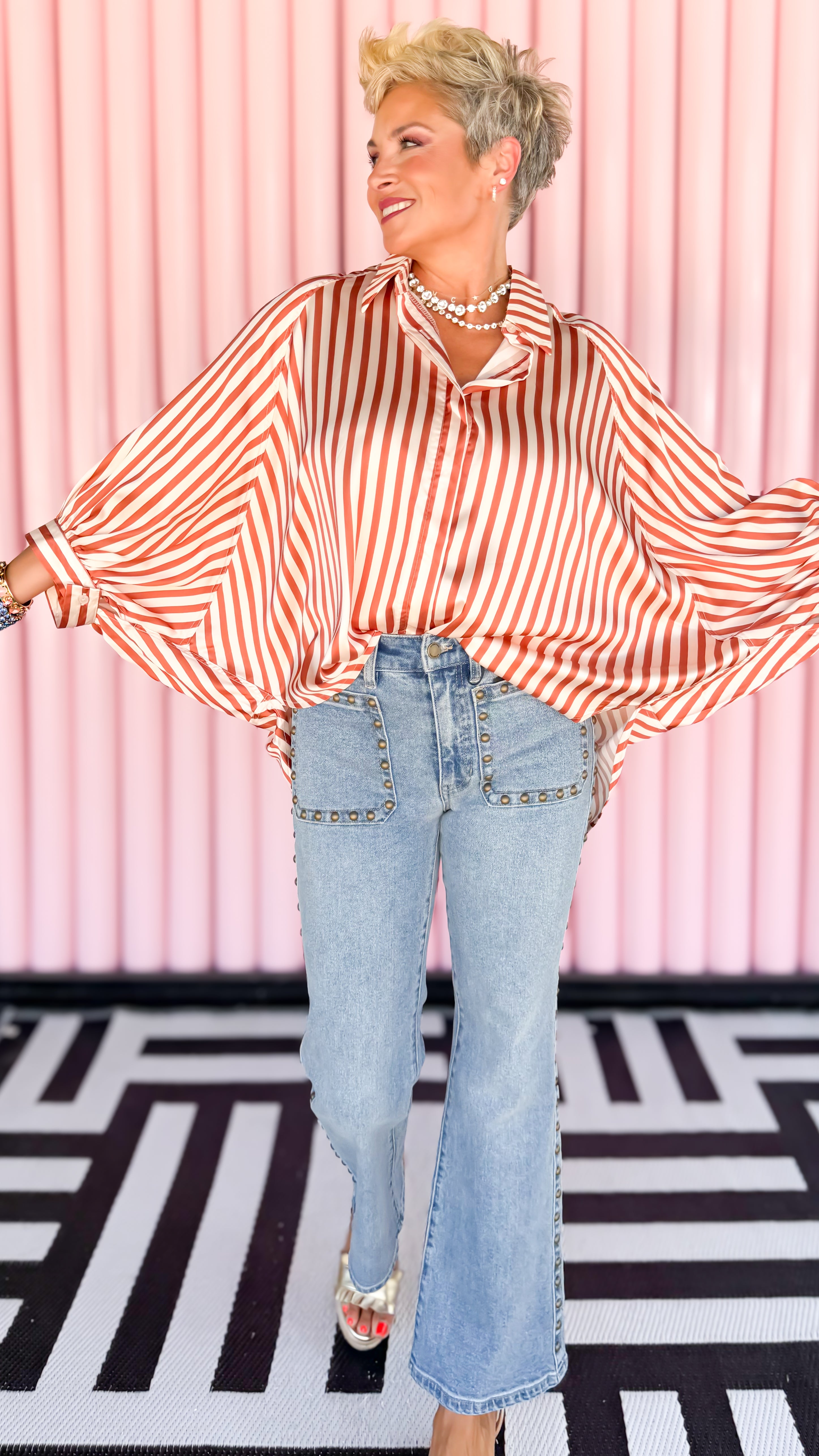 Oversized Dolman Sleeve Top/Pumpkin