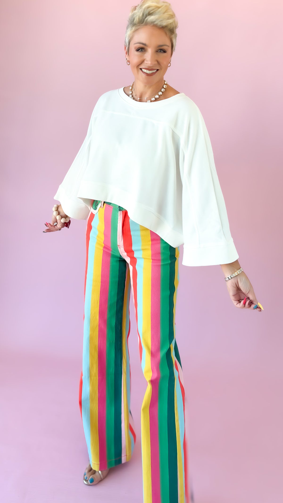 Candy Stripe Denim Jeans