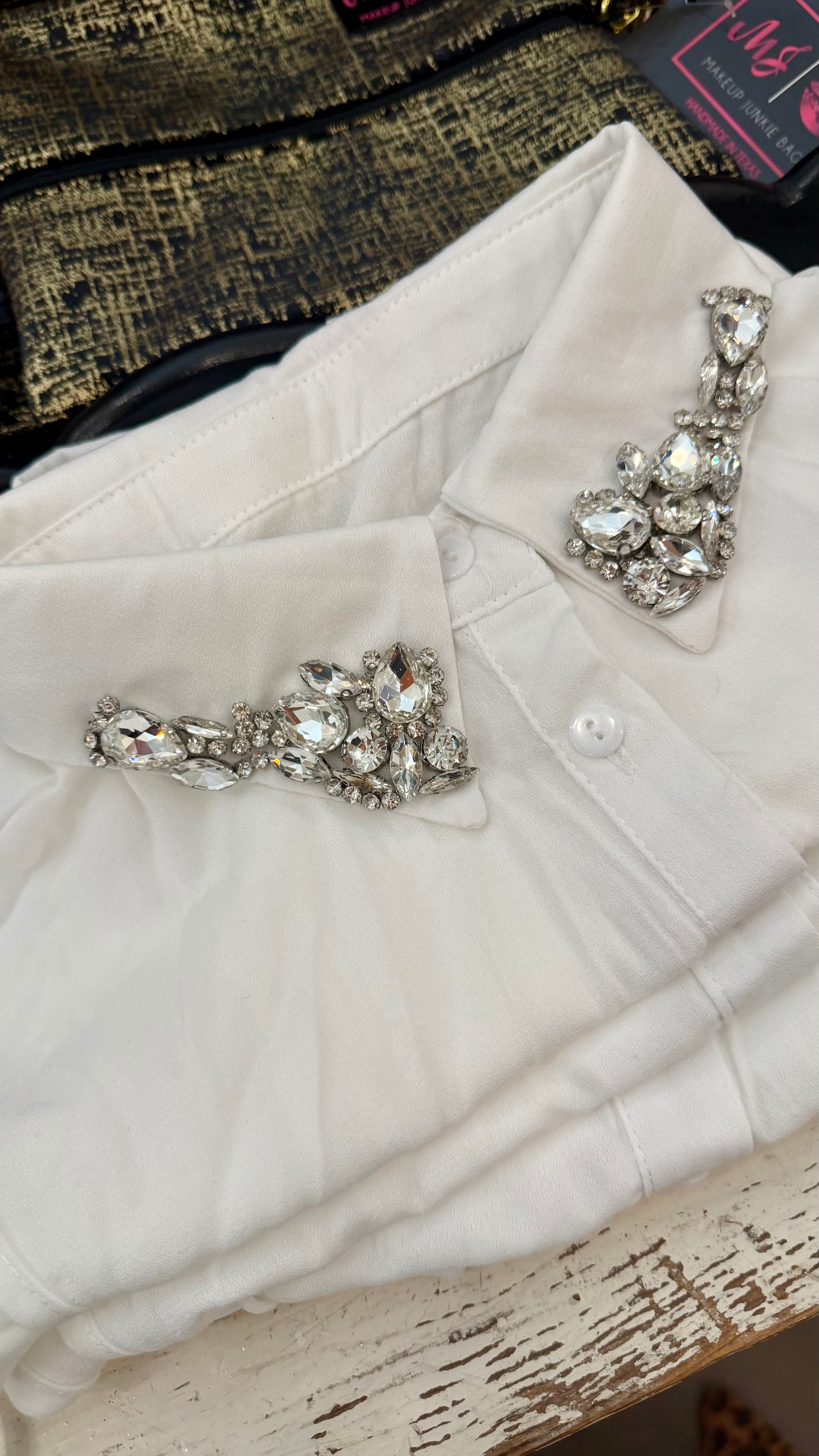 Jeweled Collar/White