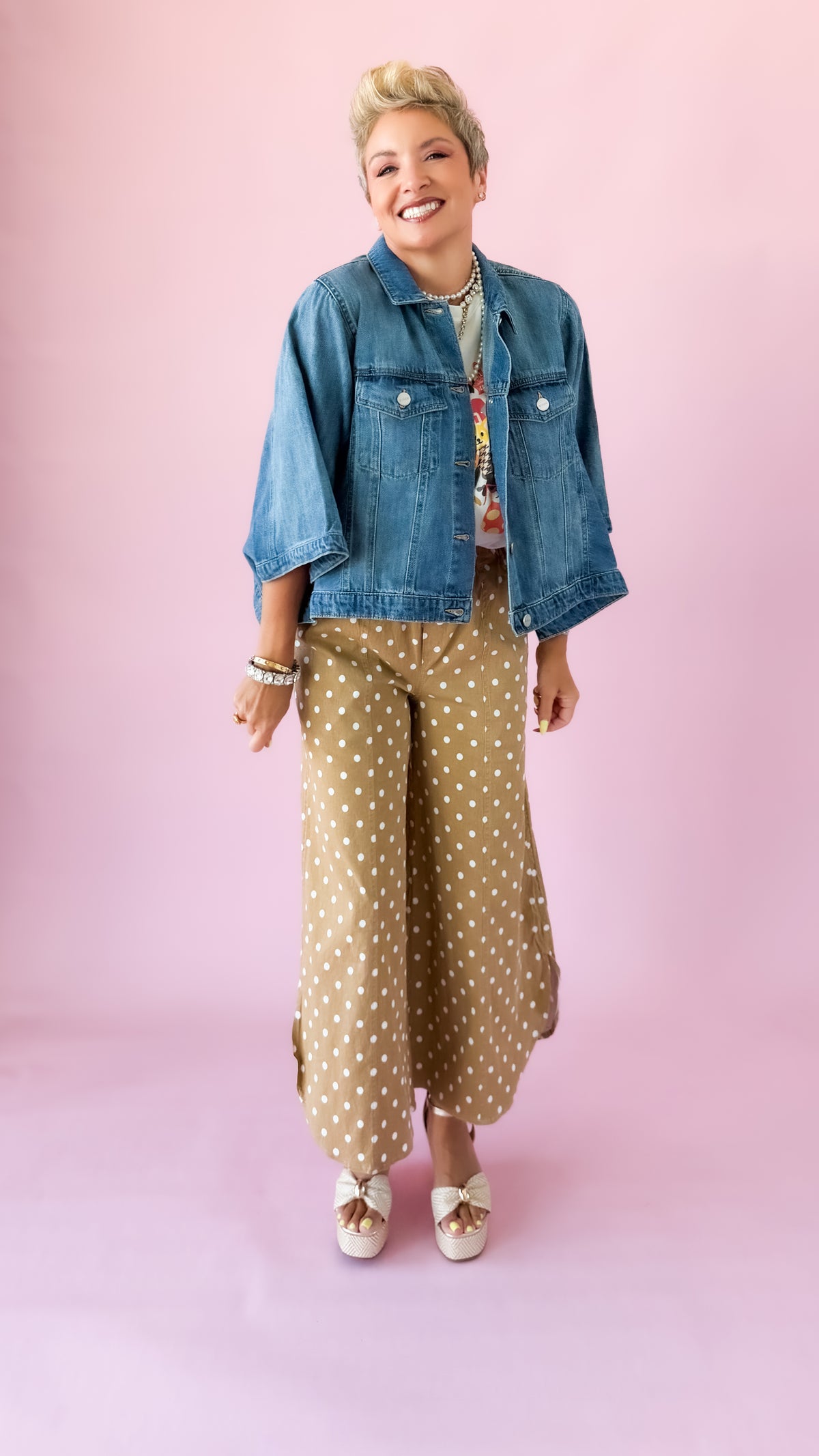 Edna Cape Jacket/Light Denim
