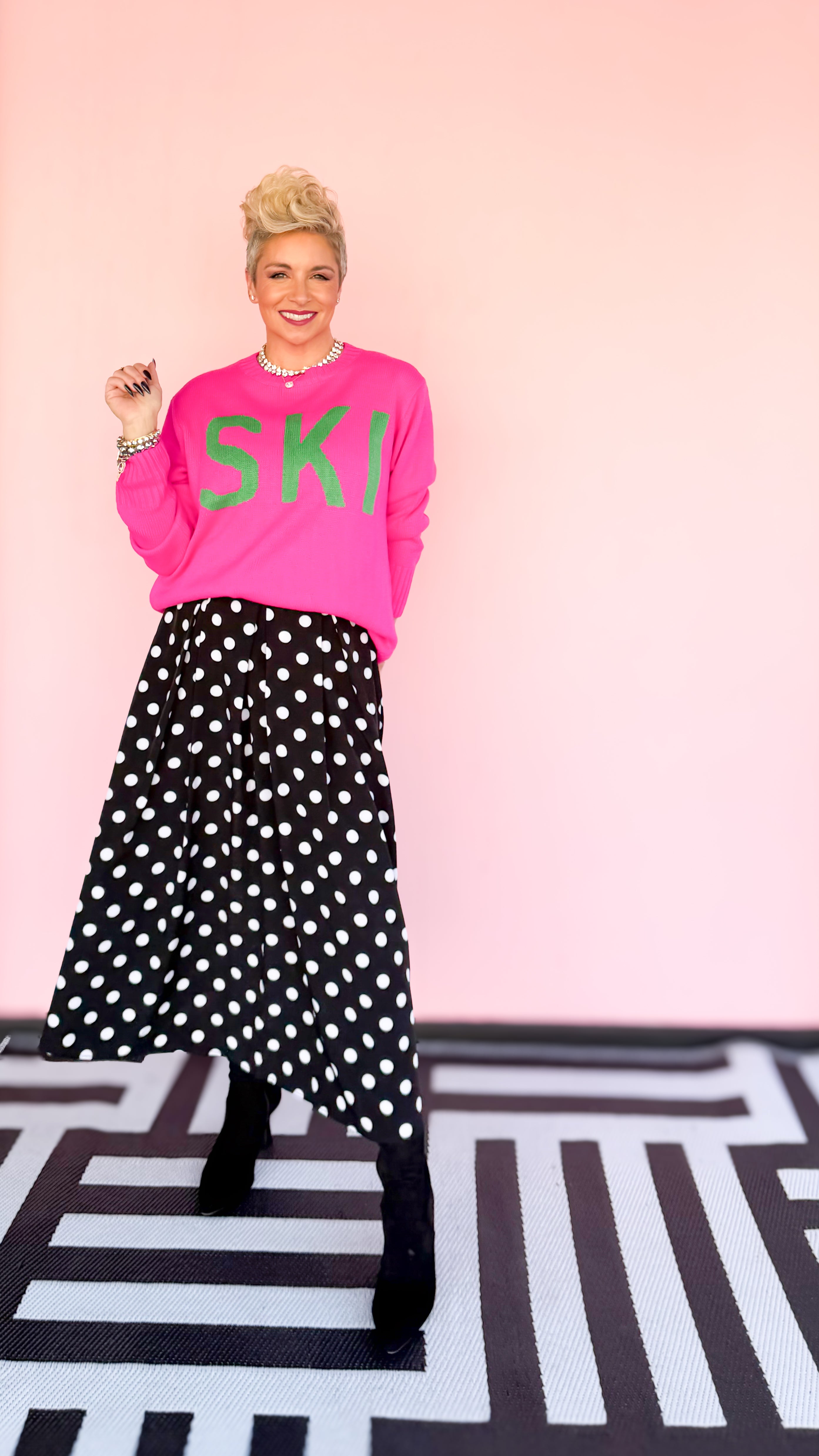 Black & White Polka Dot Skirt