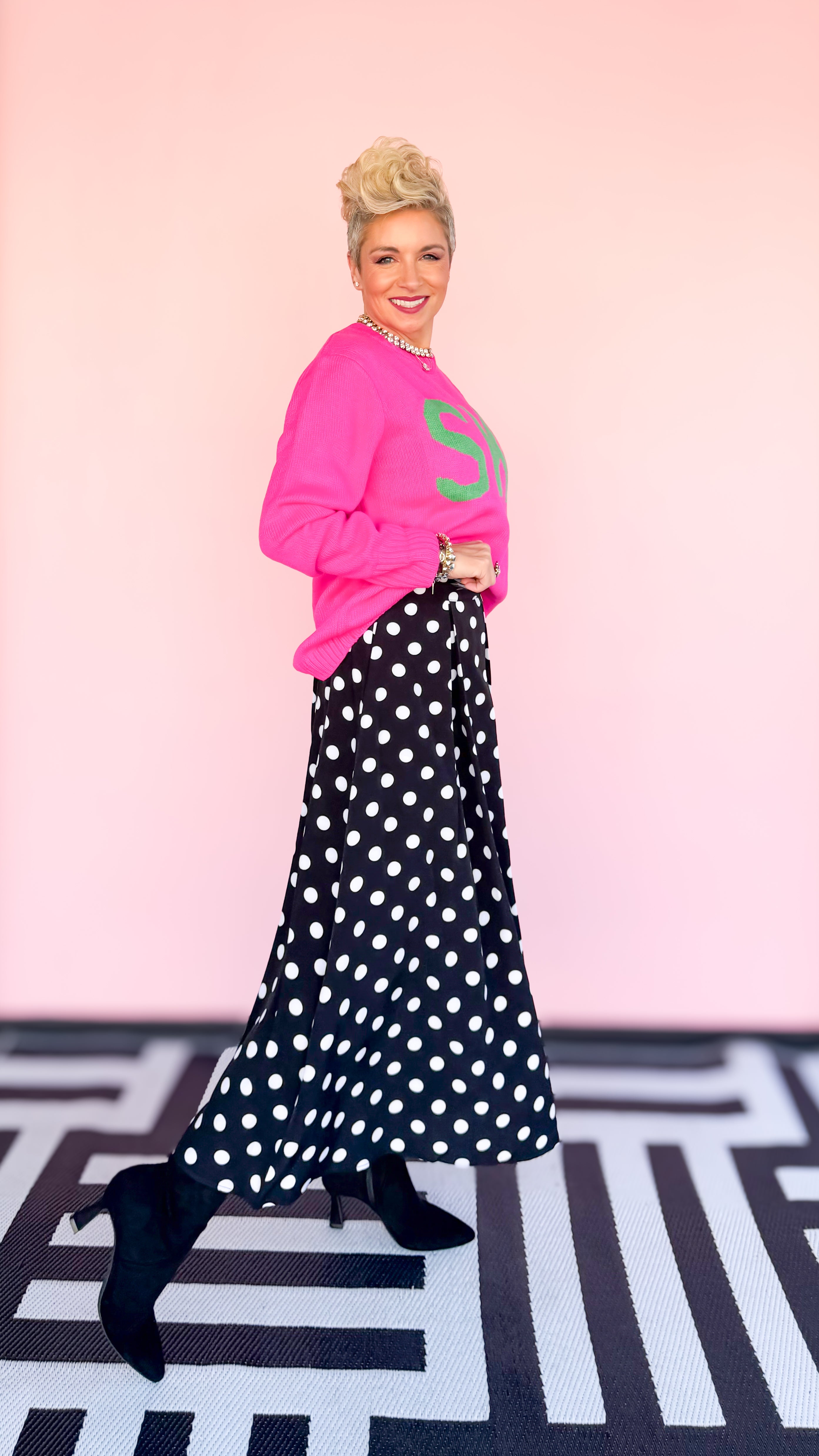 Black & White Polka Dot Skirt