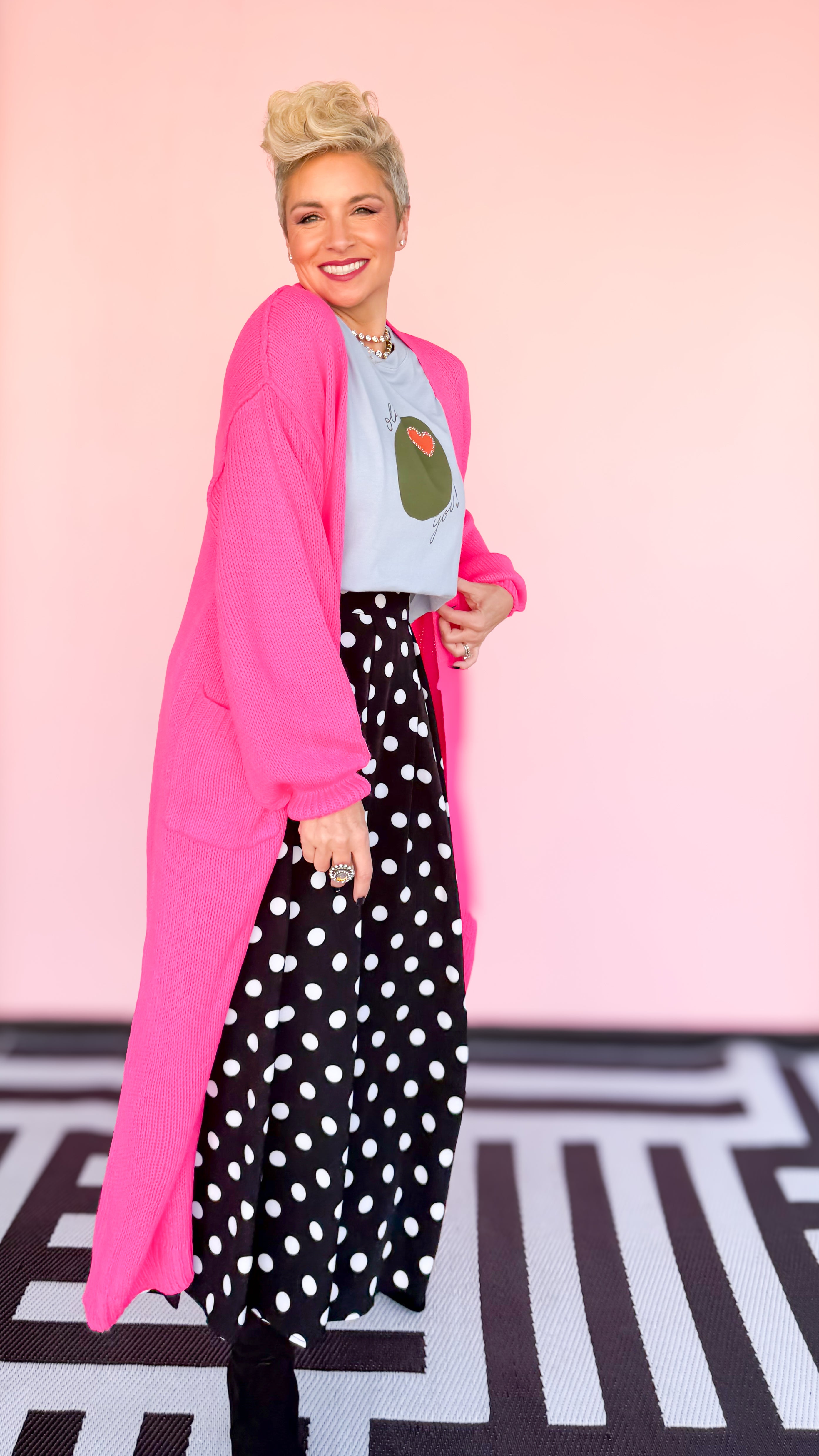 Knit Duster/Hot Pink