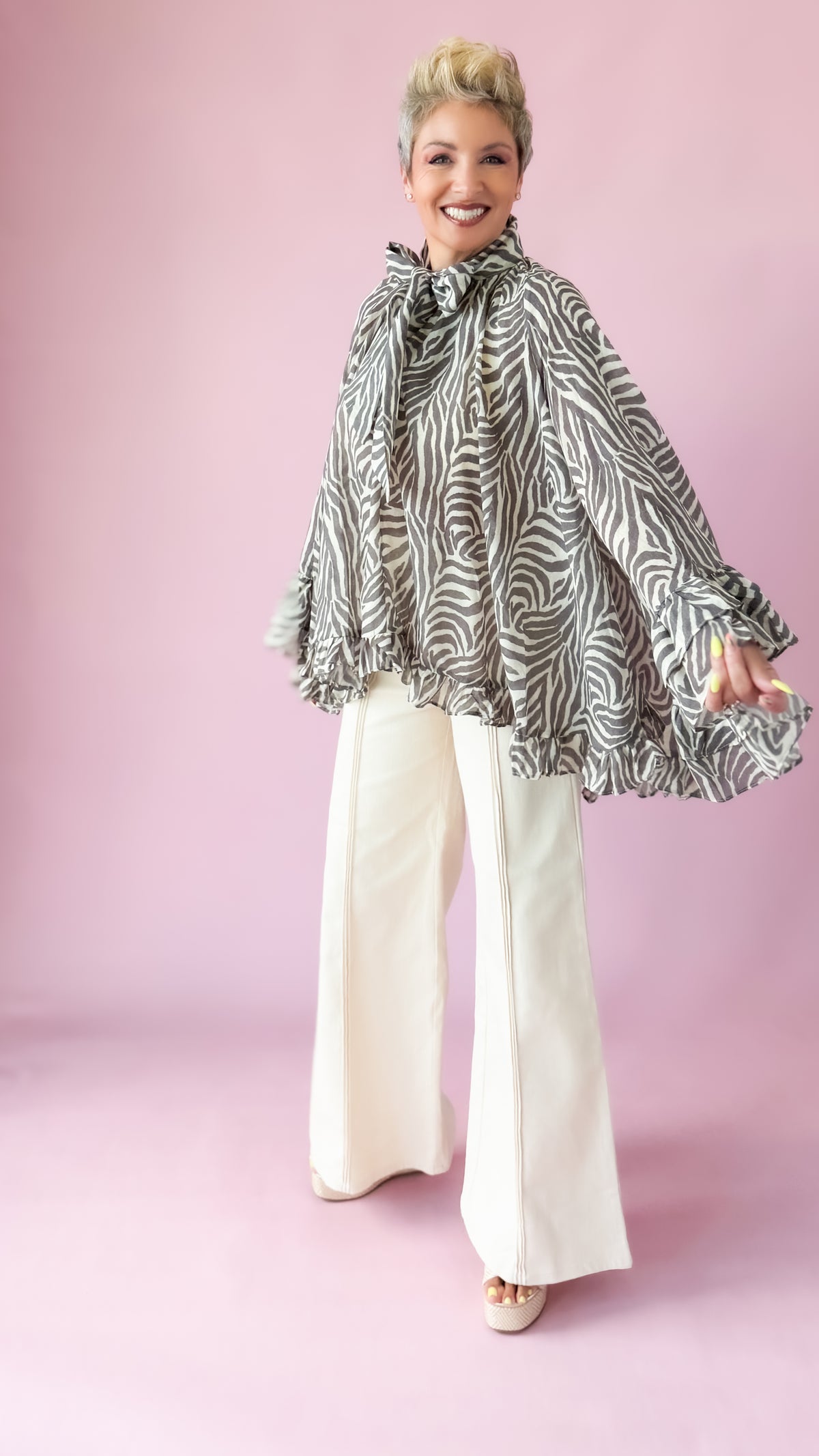 Oversized Zebra Blouse