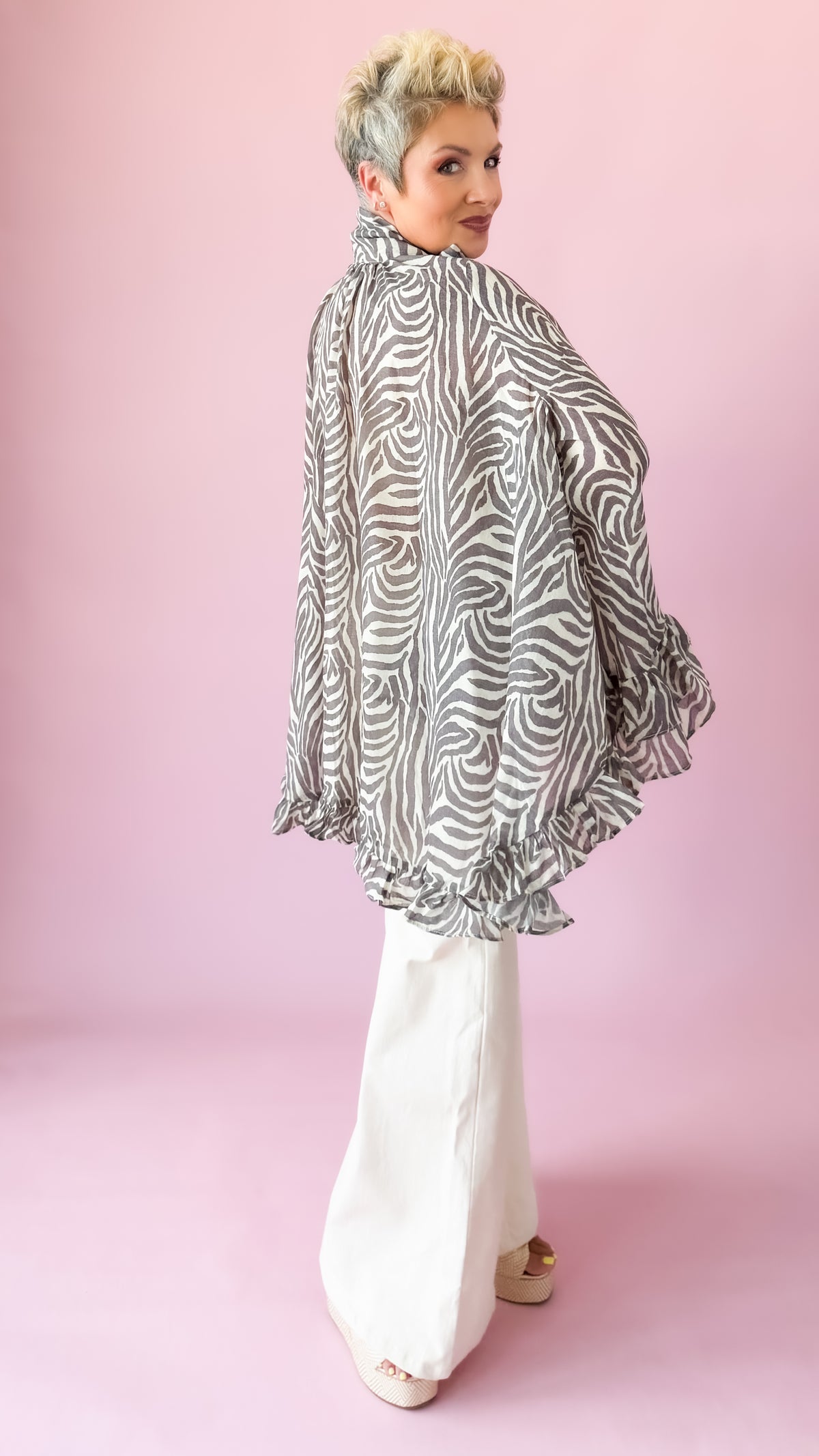 Oversized Zebra Blouse