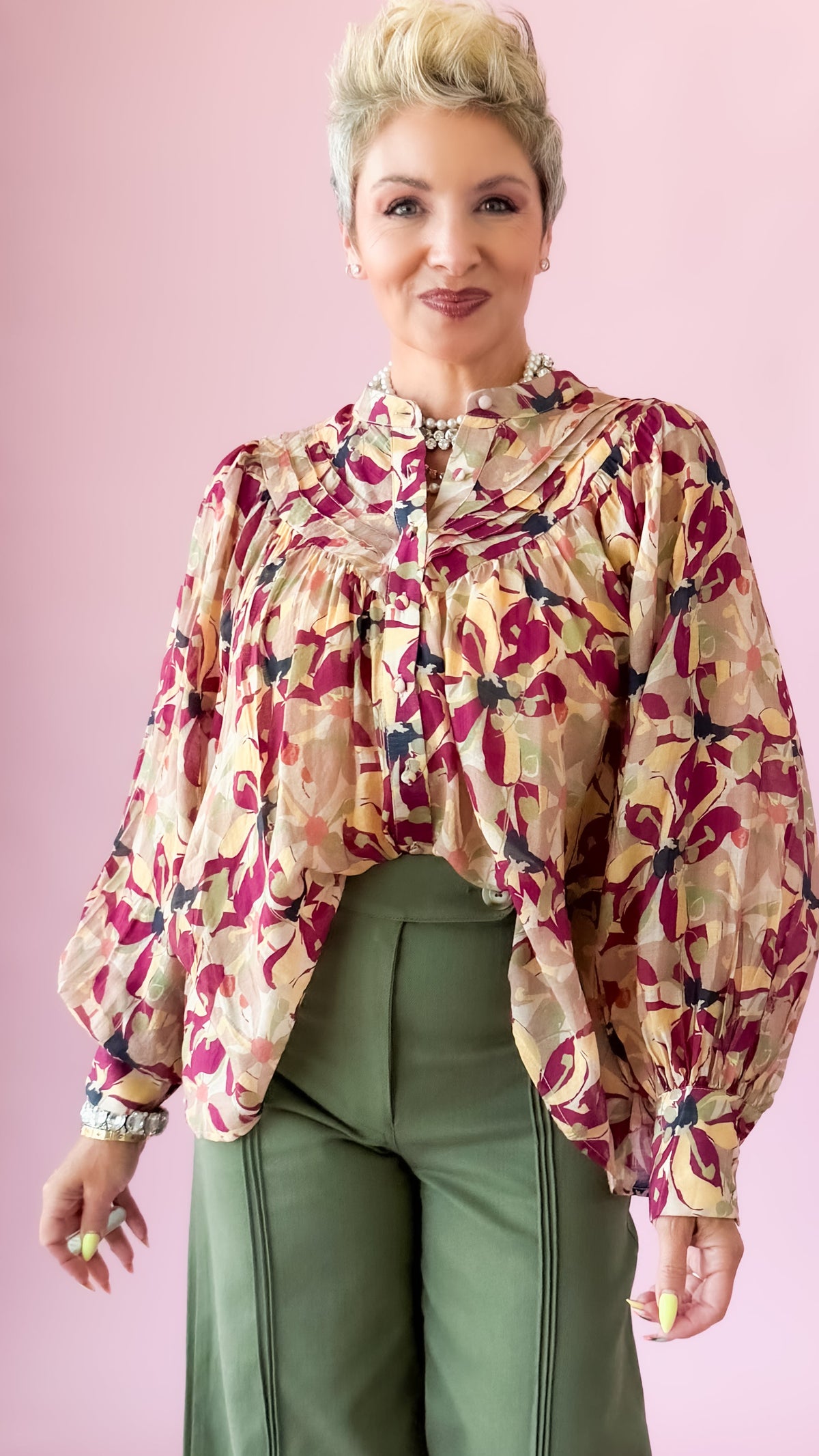 Botanical Print Top