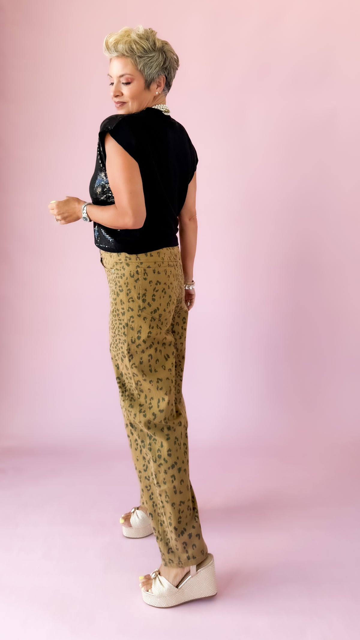 Tessa Cheetah Pants/Camel