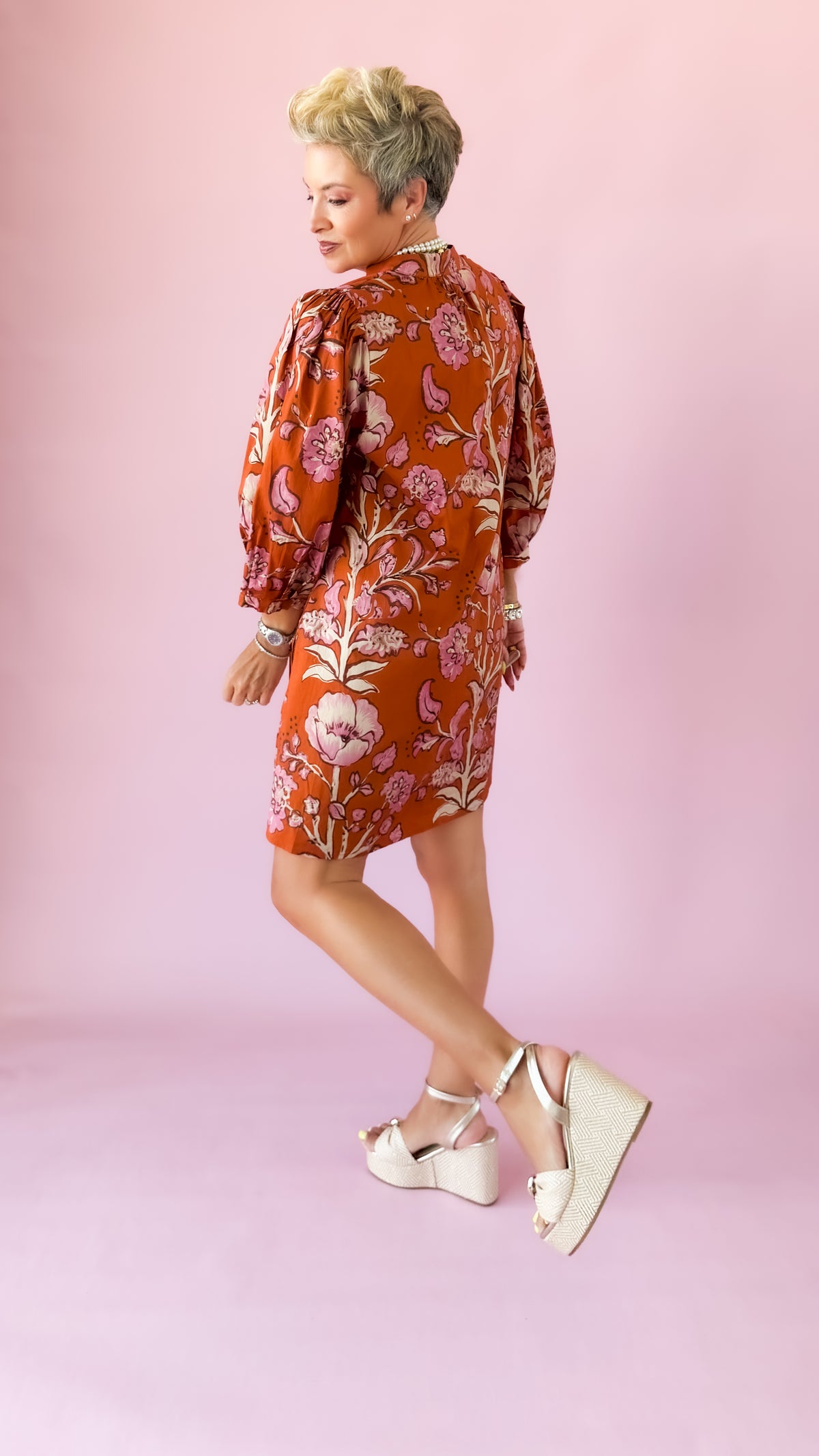 Rhetta Mini Dress/Rust