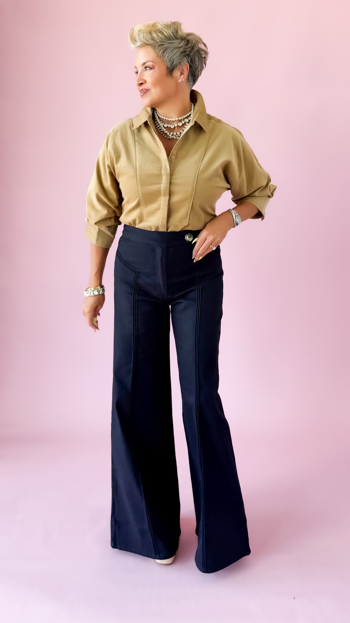 Corduroy Button Down/Camel