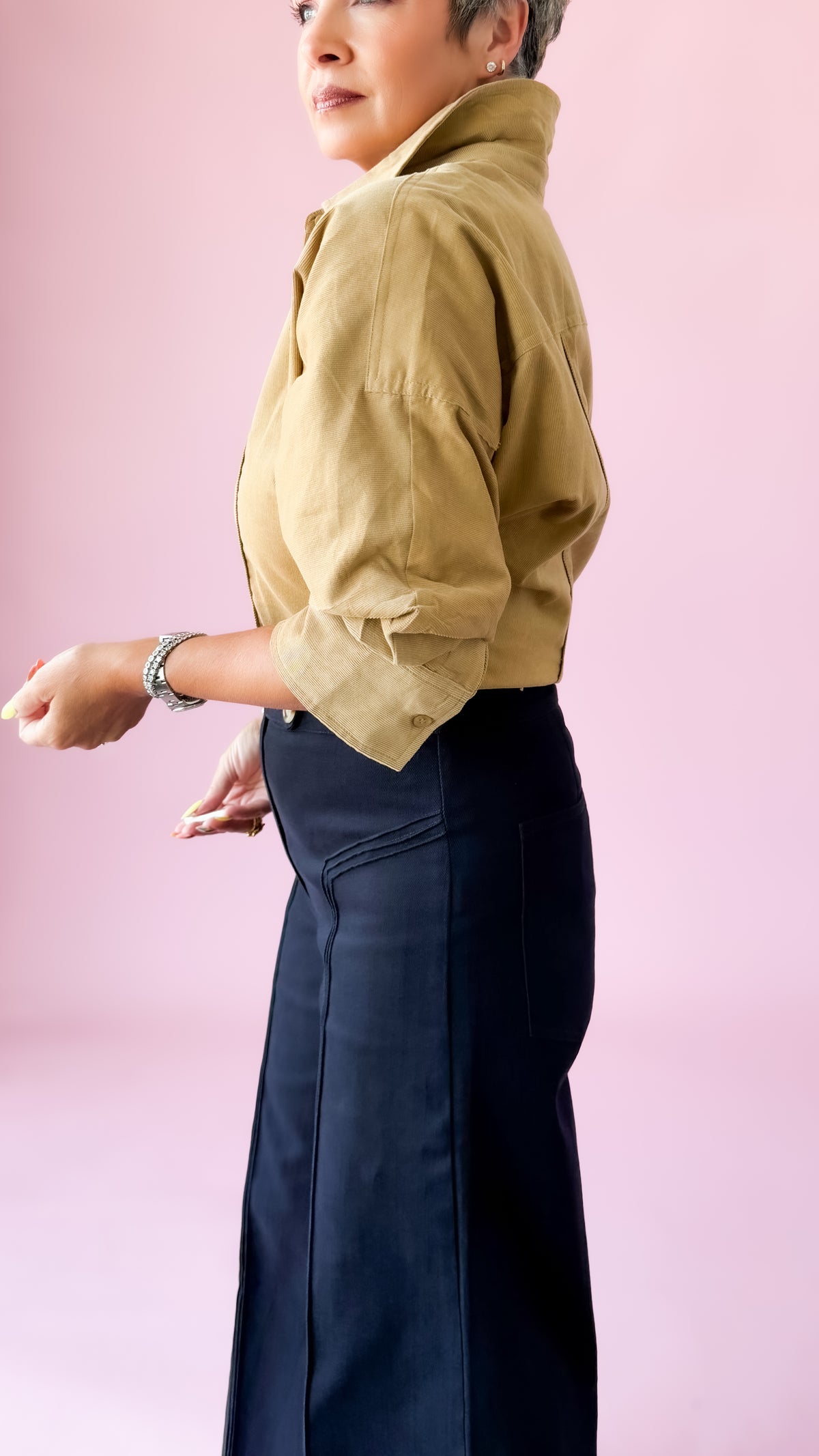 Corduroy Button Down/Camel